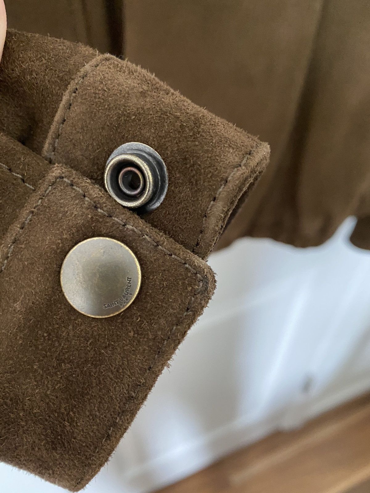 Saint Laurent Paris Saint Laurent Paris Brown Suede Leather Jacket- sz.46/small Size US S / EU 44-46 / 1 - 6 Thumbnail