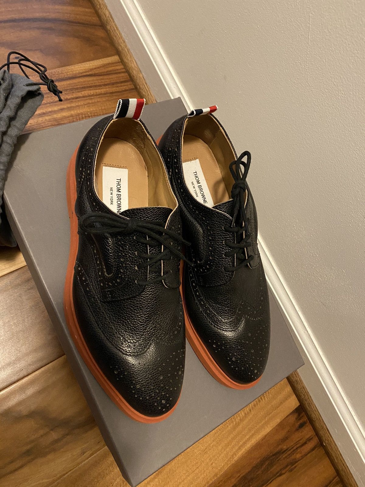 Thom Browne Wingtip with red bottom sole - sz. 40 Size US 7 / EU 40 - 2 Thumbnail