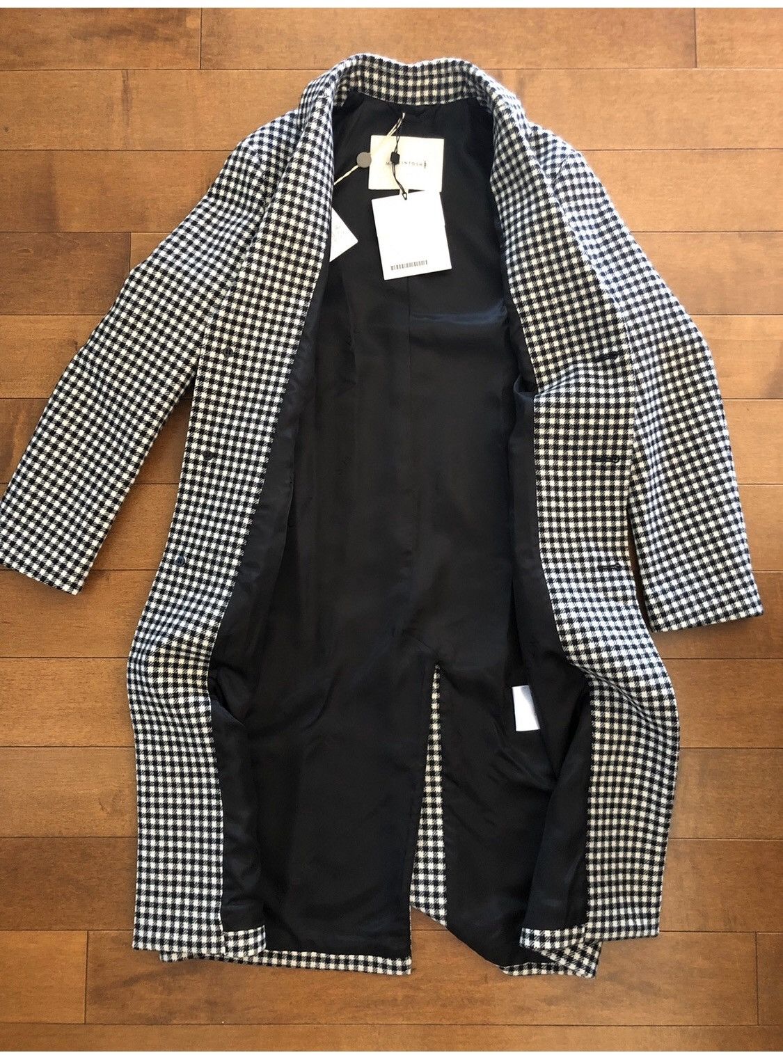 Mackintosh Gingham Check Wool Coat Size US XS / EU 42 / 0 - 2 Thumbnail