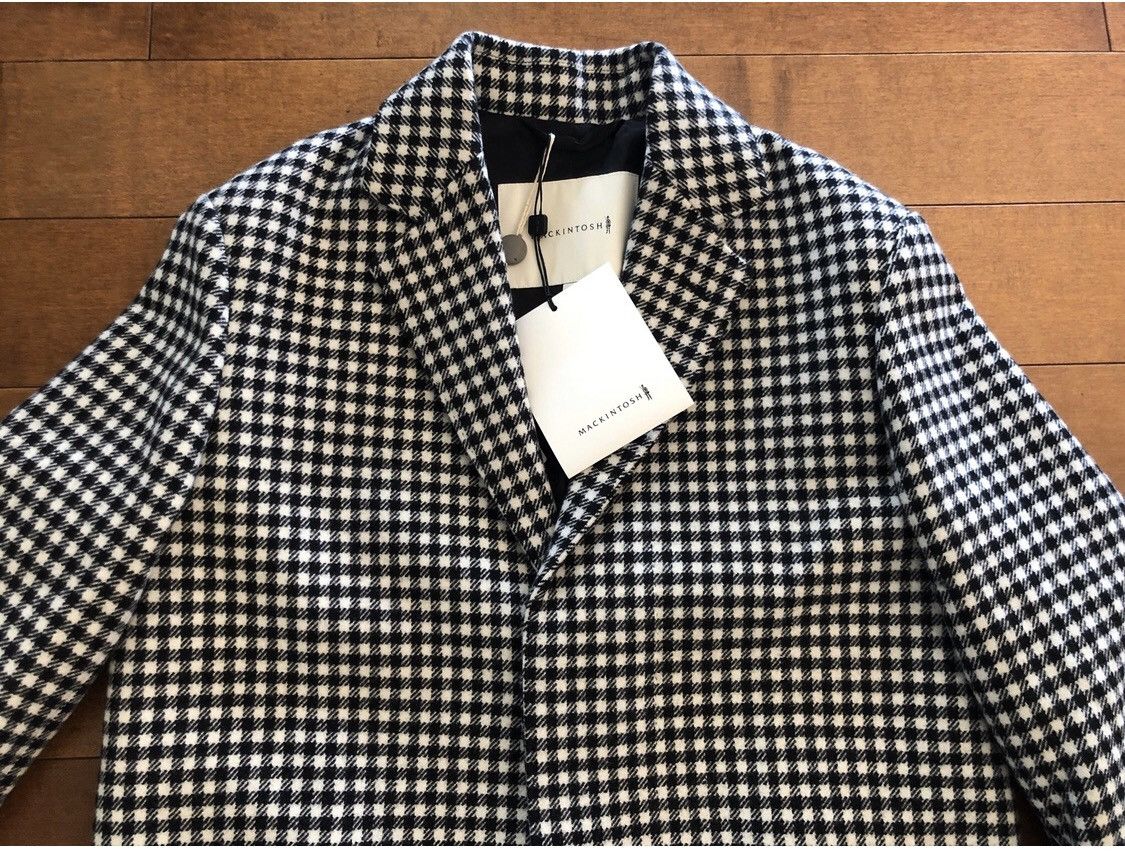 Mackintosh Gingham Check Wool Coat Size US XS / EU 42 / 0 - 3 Thumbnail