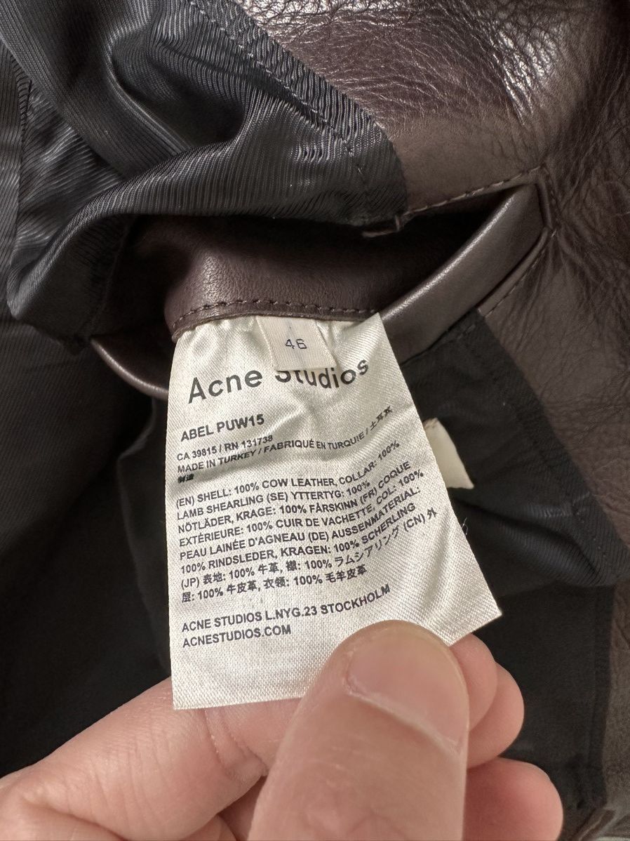 Acne Studios Brown Aviator leather jacket -sz 46 Size US S / EU 44-46 / 1 - 5 Thumbnail