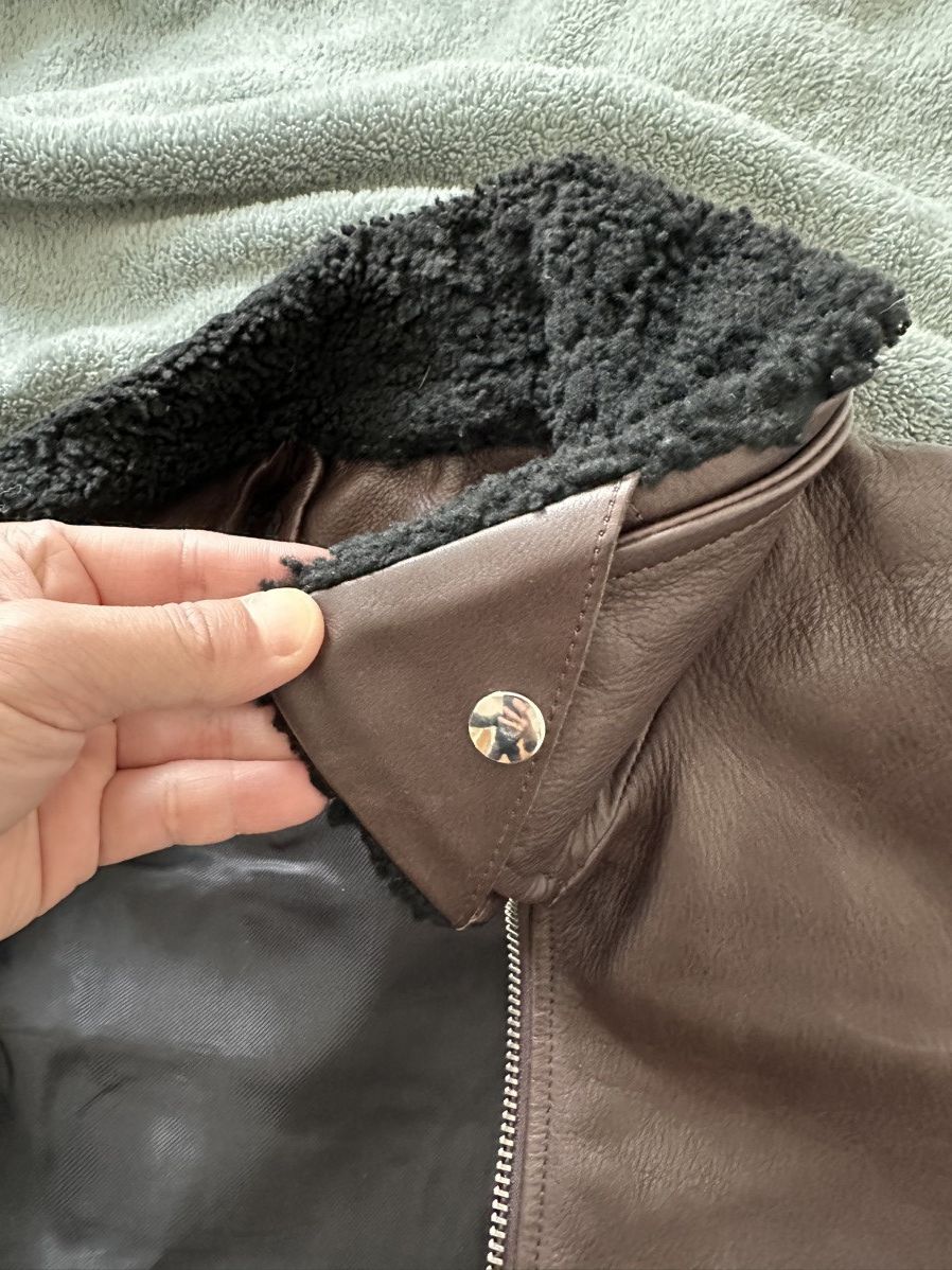 Acne Studios Brown Aviator leather jacket -sz 46 Size US S / EU 44-46 / 1 - 6 Thumbnail