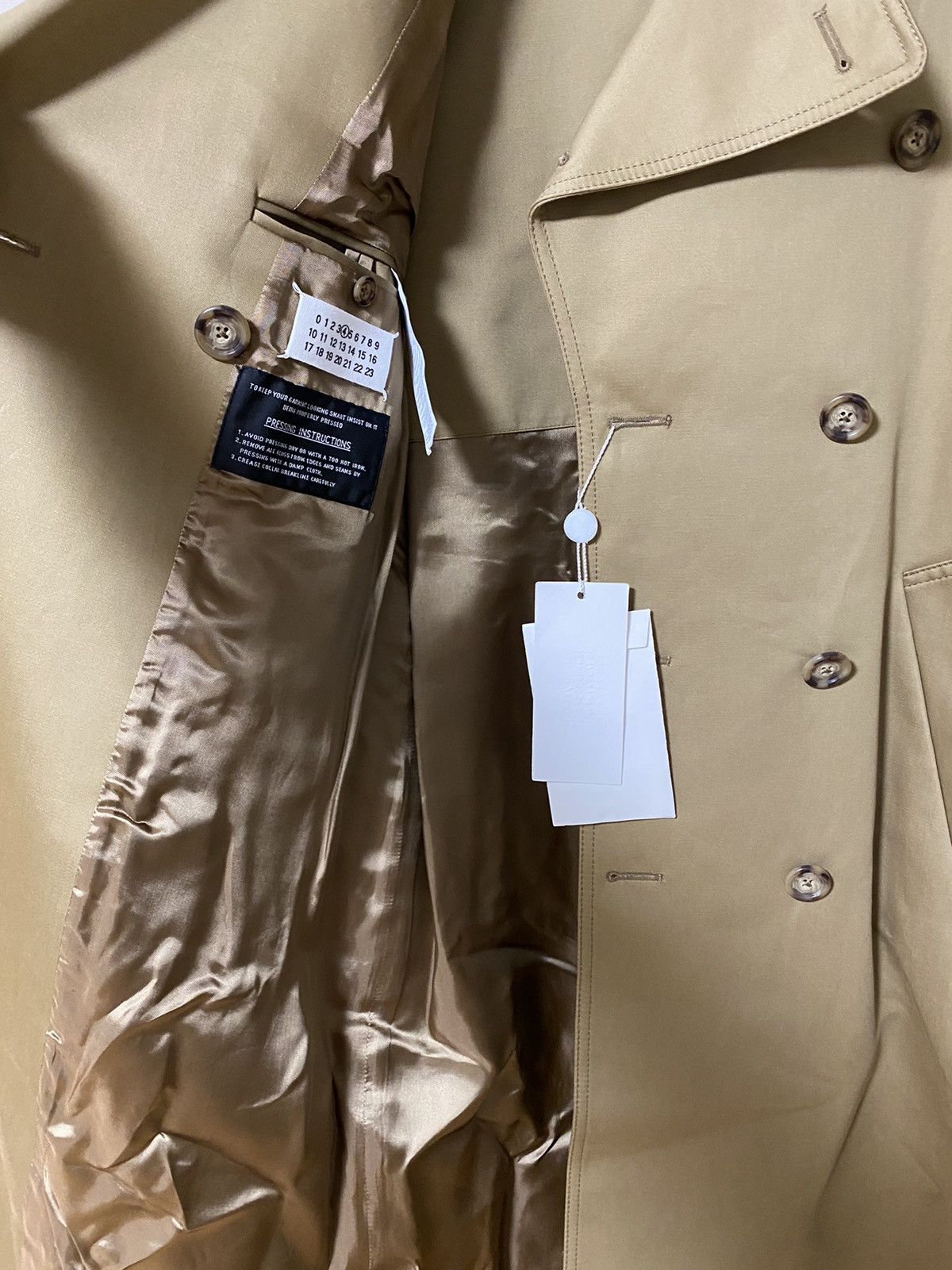 Maison Margiela Brown Trench Coat - sz. 40/Small Size US S / EU 44-46 / 1 - 7 Thumbnail