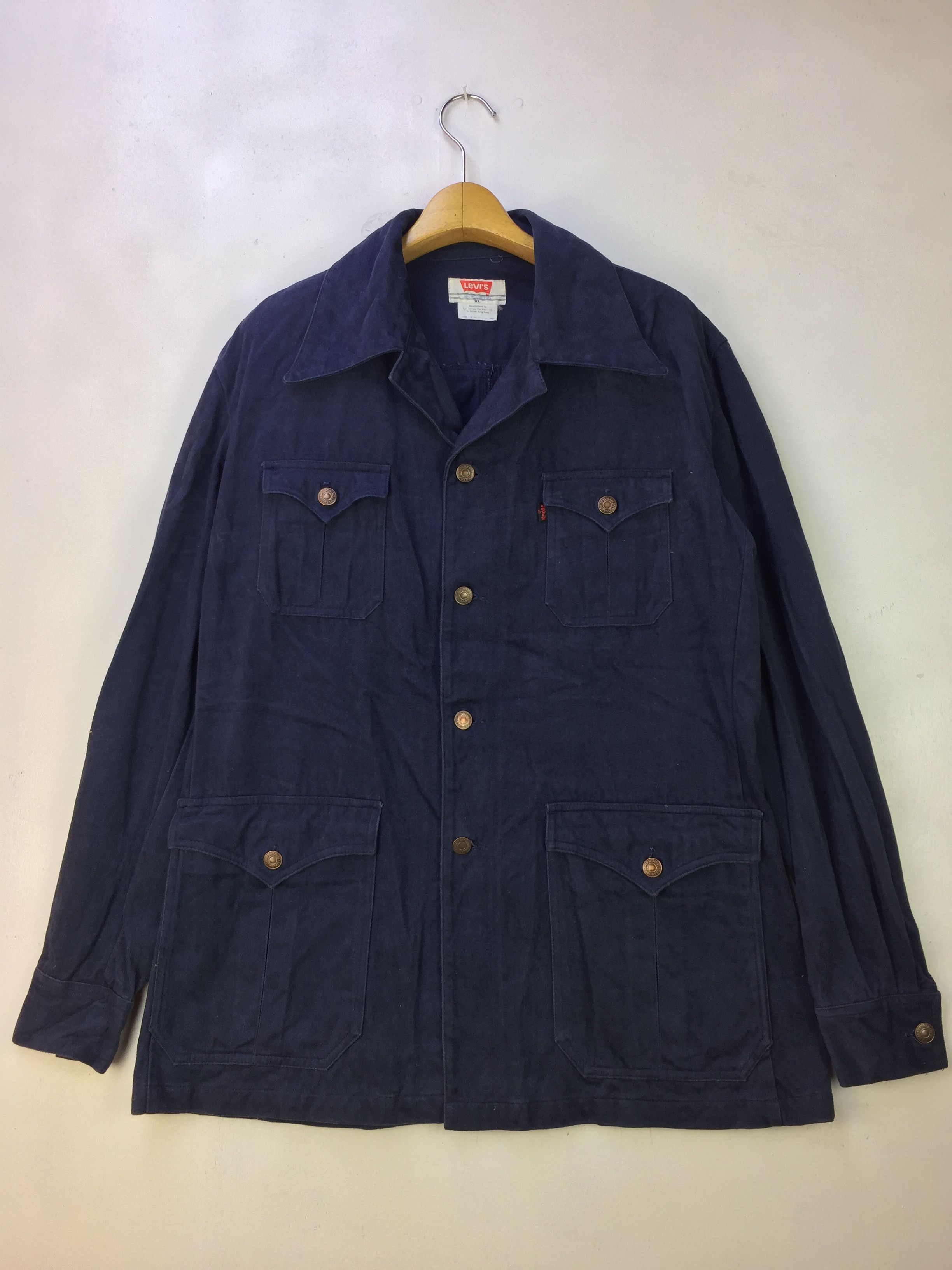image of Avant Garde x Levis Vintage Levi's Safari Jacket in Blue Black, Men's (Size XL)