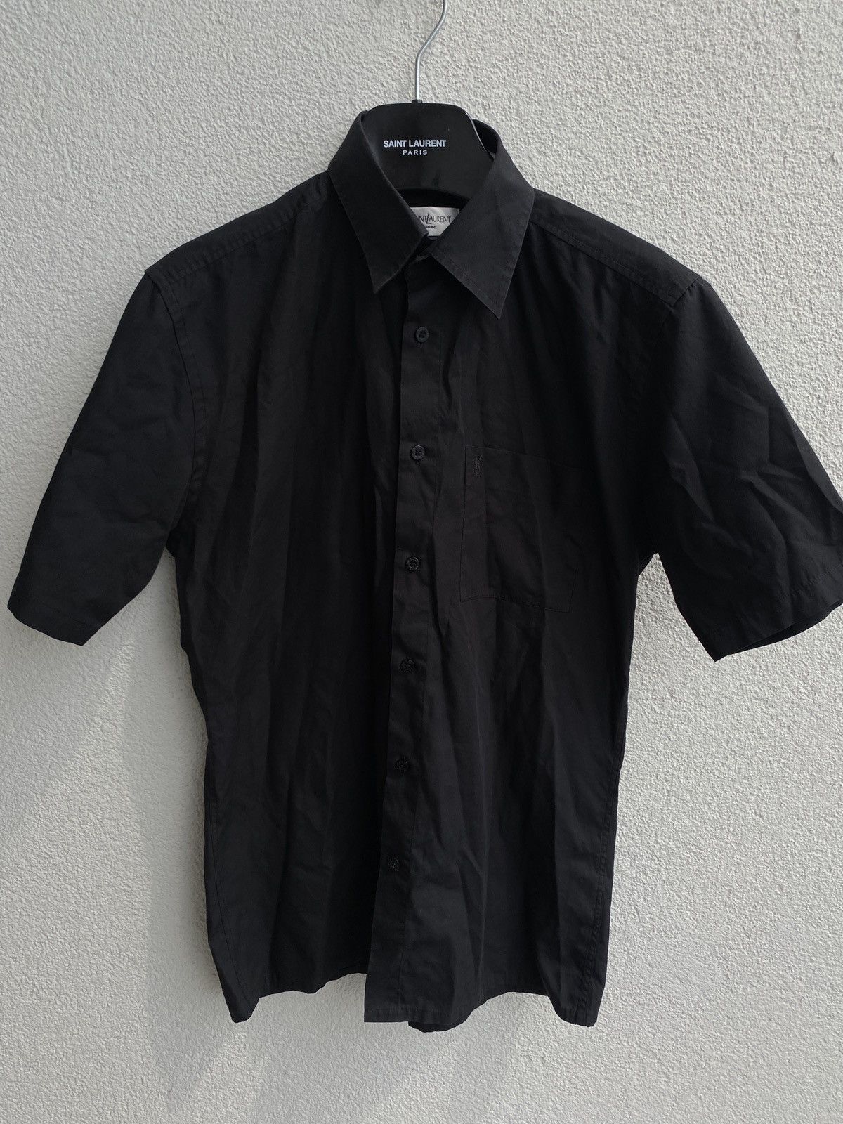 Yves Saint Laurent Black YSL Shirt Logo Size US S / EU 44-46 / 1 - 10 Thumbnail