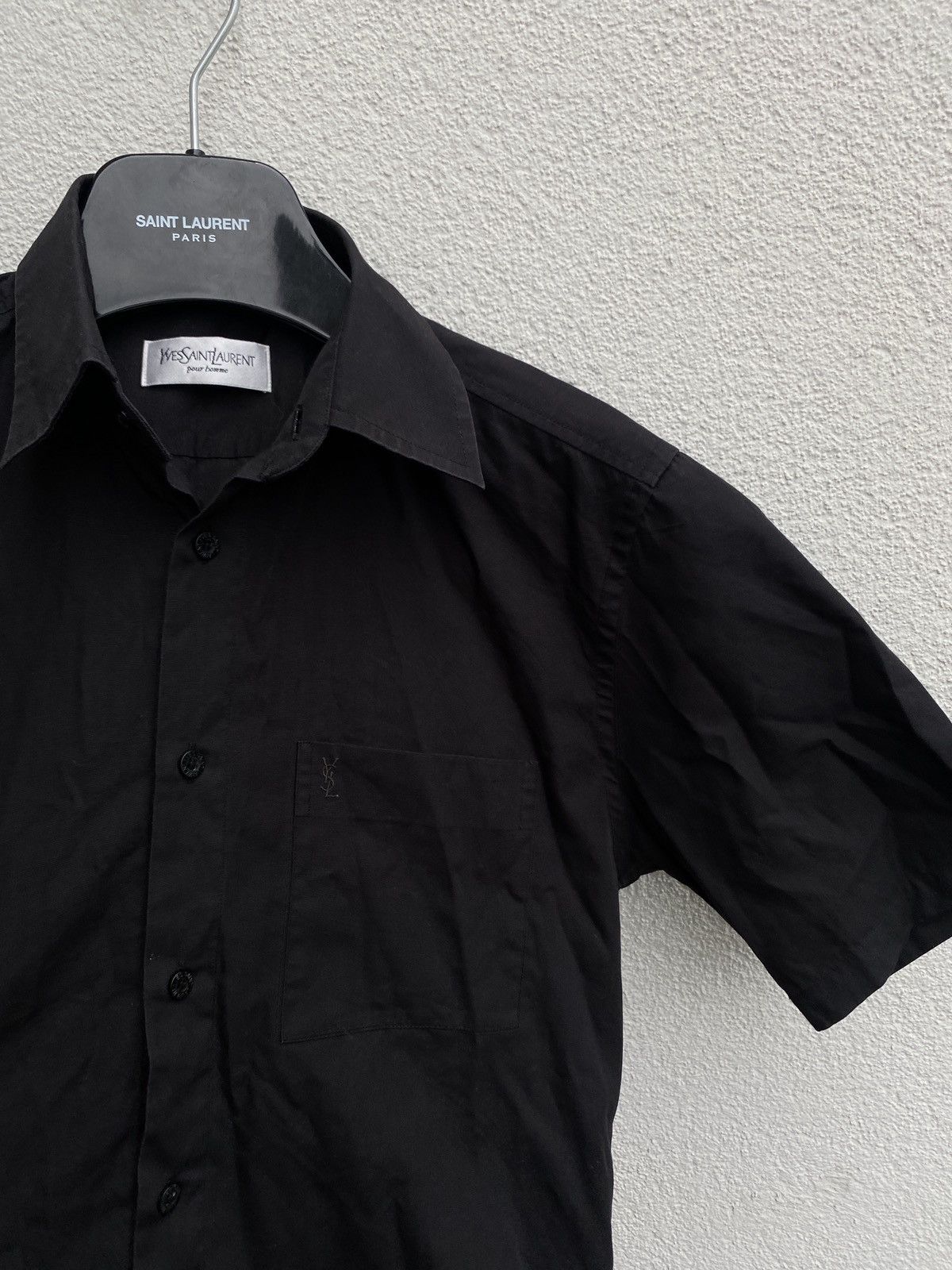 Yves Saint Laurent Black YSL Shirt Logo Size US S / EU 44-46 / 1 - 6 Thumbnail