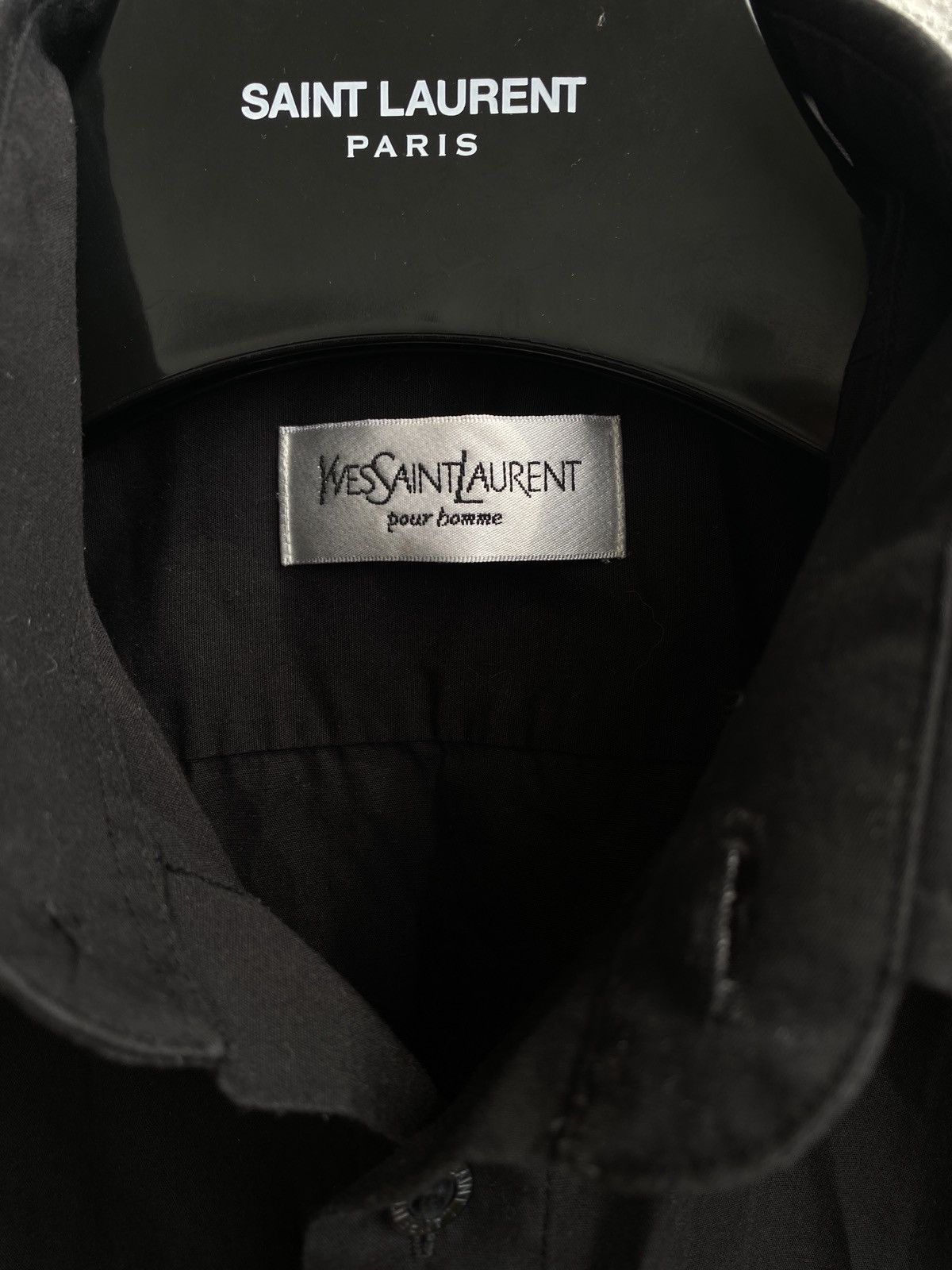 Yves Saint Laurent Black YSL Shirt Logo Size US S / EU 44-46 / 1 - 5 Thumbnail