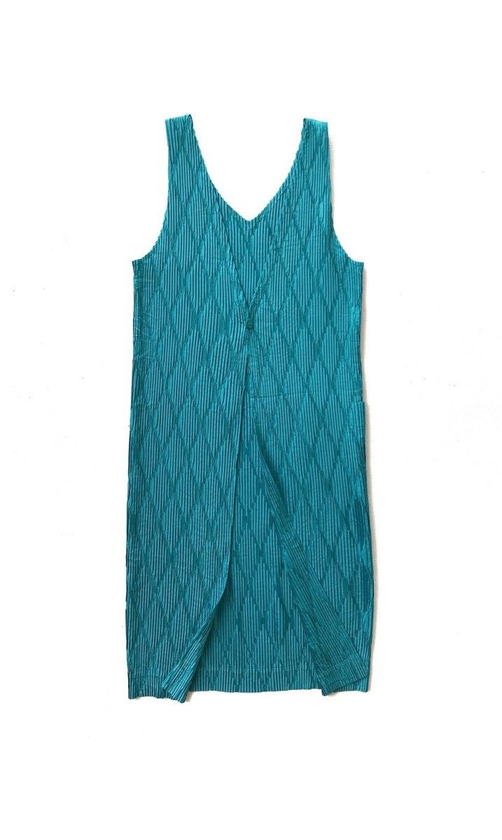 Pleats Please Issey Miyake HEAT🔥Pleats Please 💎 Cult Button Long Jacket Apron Size ONE SIZE - 6 Thumbnail