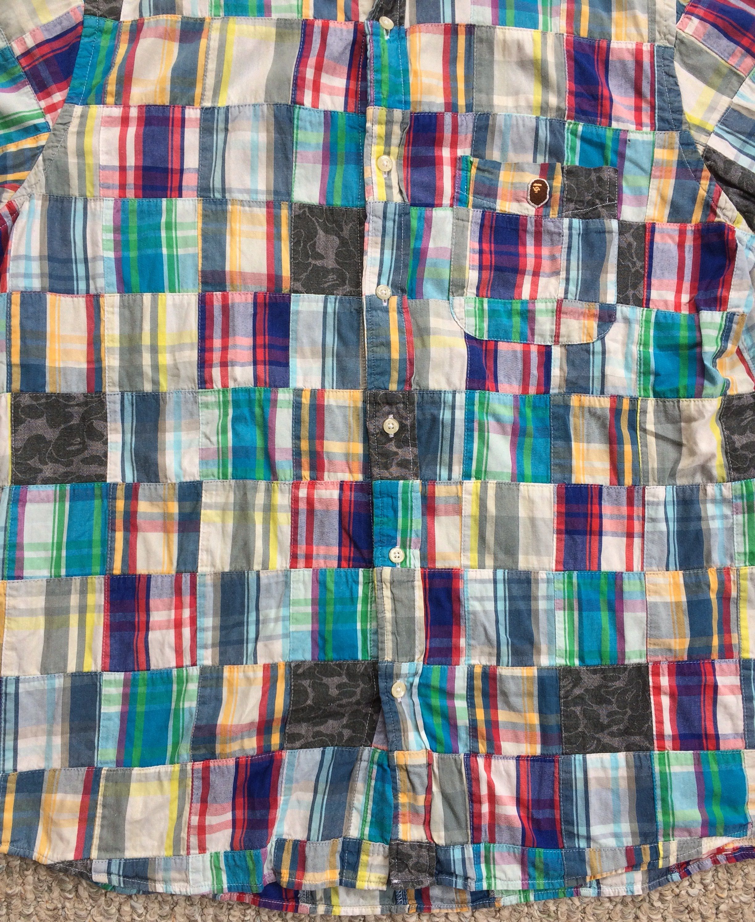 Bape OG Bape Camo Patchwork Shirt Size US XXL / EU 58 / 5 - 4 Thumbnail