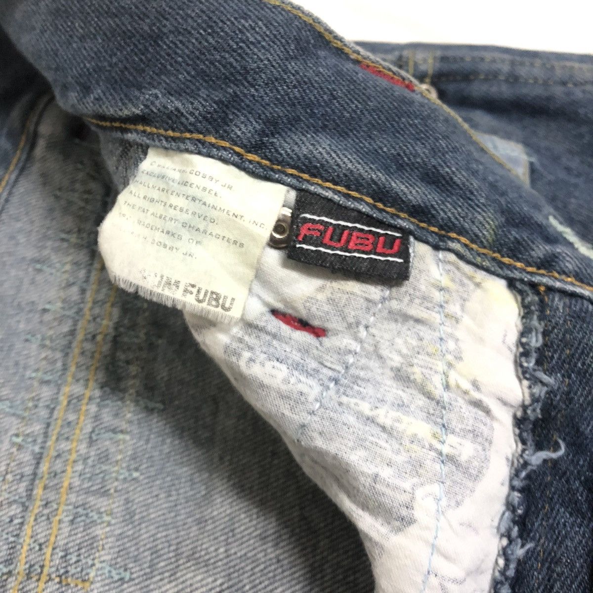 Fubu Vintage Fubu X Fat Albert Patchwork Boro Baggy Denim Size US 34 / EU 50 - 3 Thumbnail