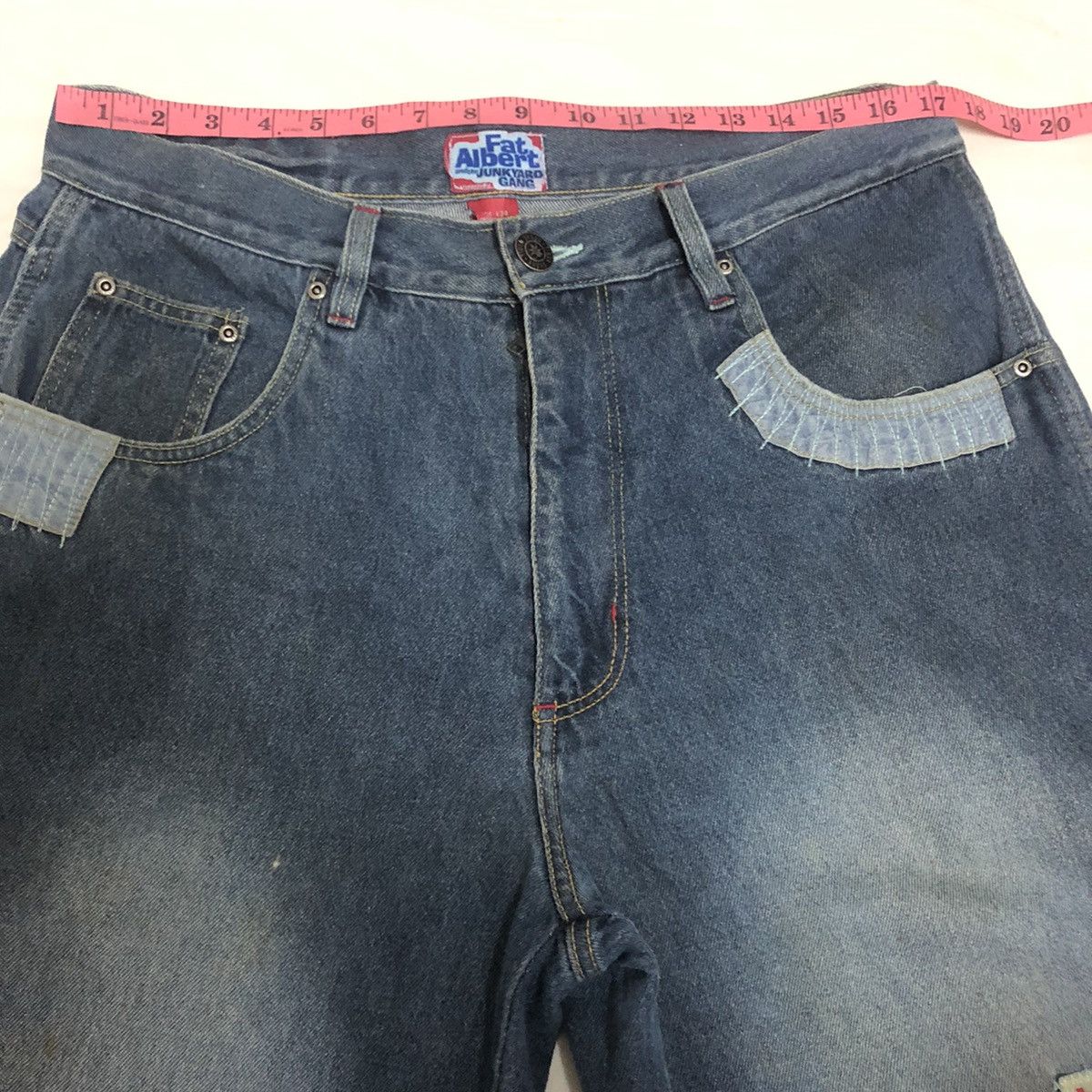 Fubu Vintage Fubu X Fat Albert Patchwork Boro Baggy Denim Size US 34 / EU 50 - 8 Thumbnail