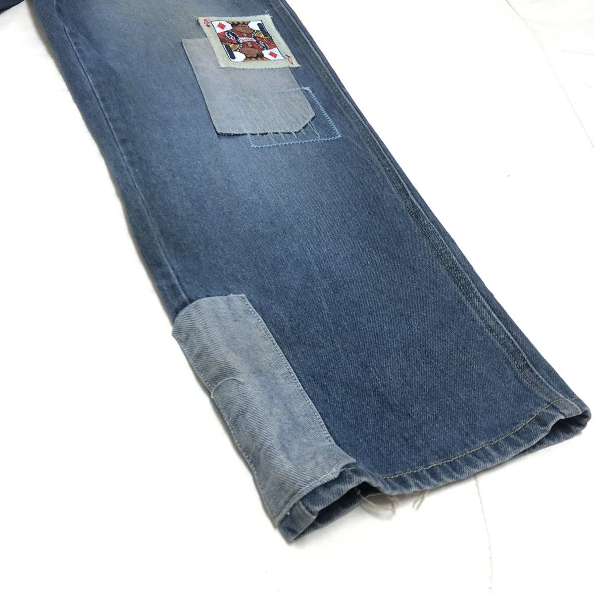 Fubu Vintage Fubu X Fat Albert Patchwork Boro Baggy Denim Size US 34 / EU 50 - 4 Thumbnail