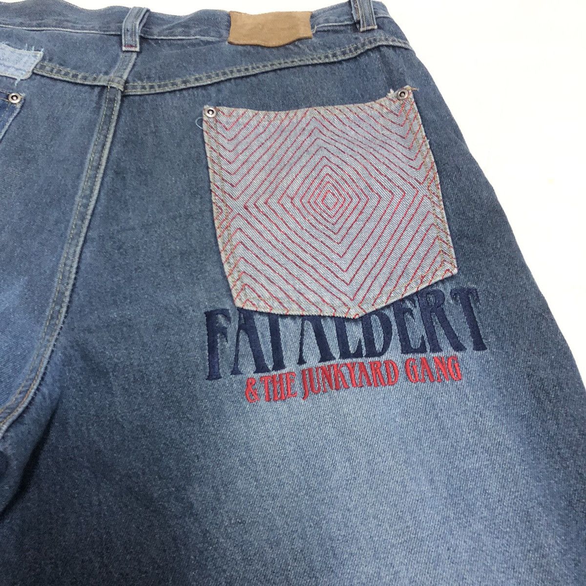 Fubu Vintage Fubu X Fat Albert Patchwork Boro Baggy Denim Size US 34 / EU 50 - 15 Thumbnail
