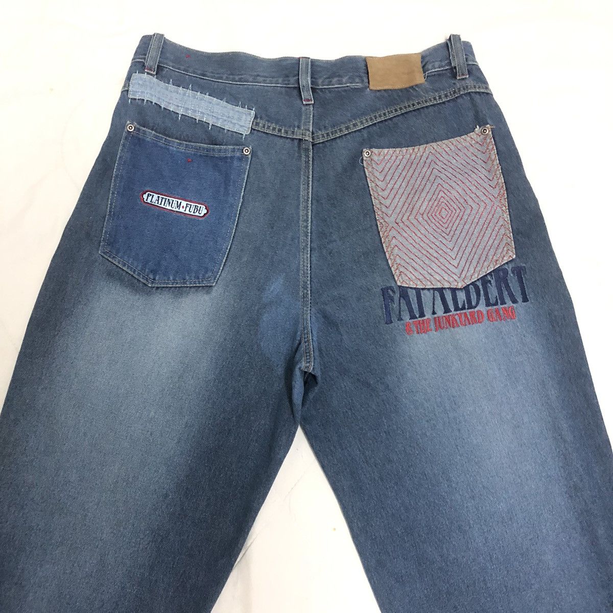 Fubu Vintage Fubu X Fat Albert Patchwork Boro Baggy Denim Size US 34 / EU 50 - 17 Thumbnail