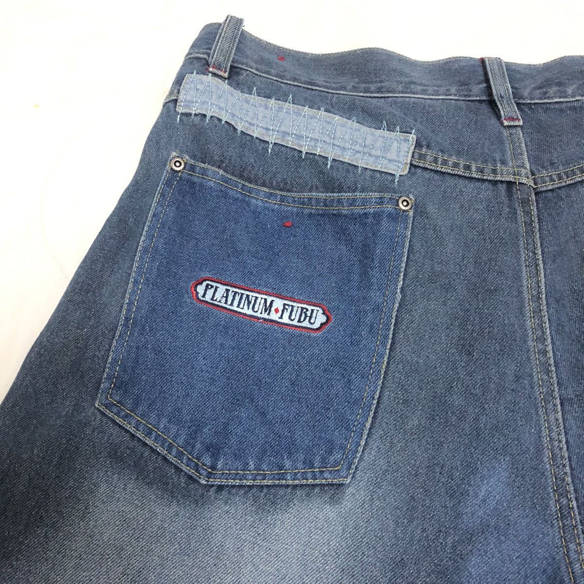 Fubu Vintage Fubu X Fat Albert Patchwork Boro Baggy Denim Size US 34 / EU 50 - 16 Thumbnail
