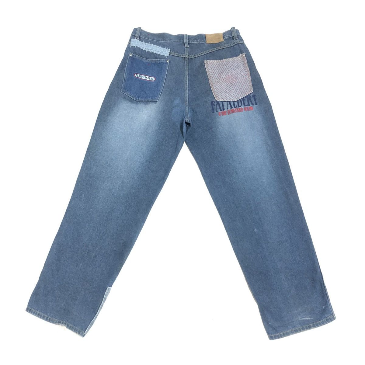 Fubu Vintage Fubu X Fat Albert Patchwork Boro Baggy Denim Size US 34 / EU 50 - 18 Thumbnail