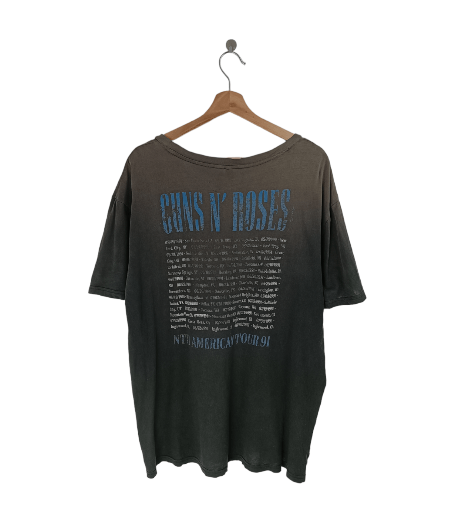 THRASHED FADED VINTAGE Guns N' Roses TOUR PUNK GOTHIC TEE
