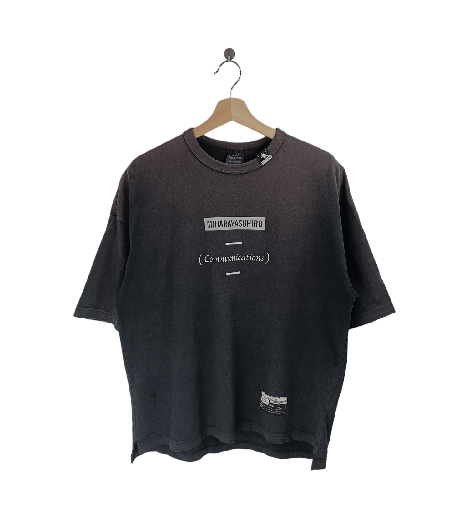 image of Gu x Miharayasuhiro Vintage Sunfaded Good Inspiration By Miharaya Suhiro Tee in Faded Black (Size M