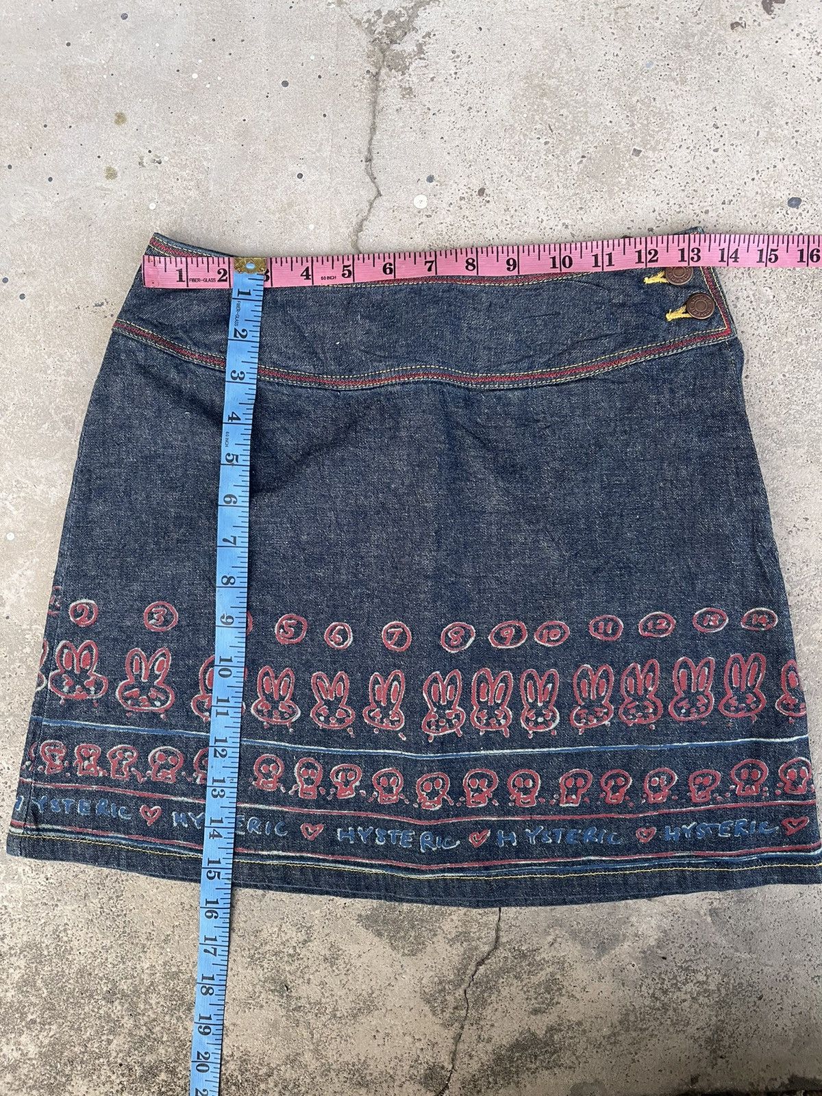 Hysteric Glamour Steals🔥Hysteric Glamour Art Sexy Mini Denim Skirt Size 27" / US 4 / IT 40 - 6 Thumbnail