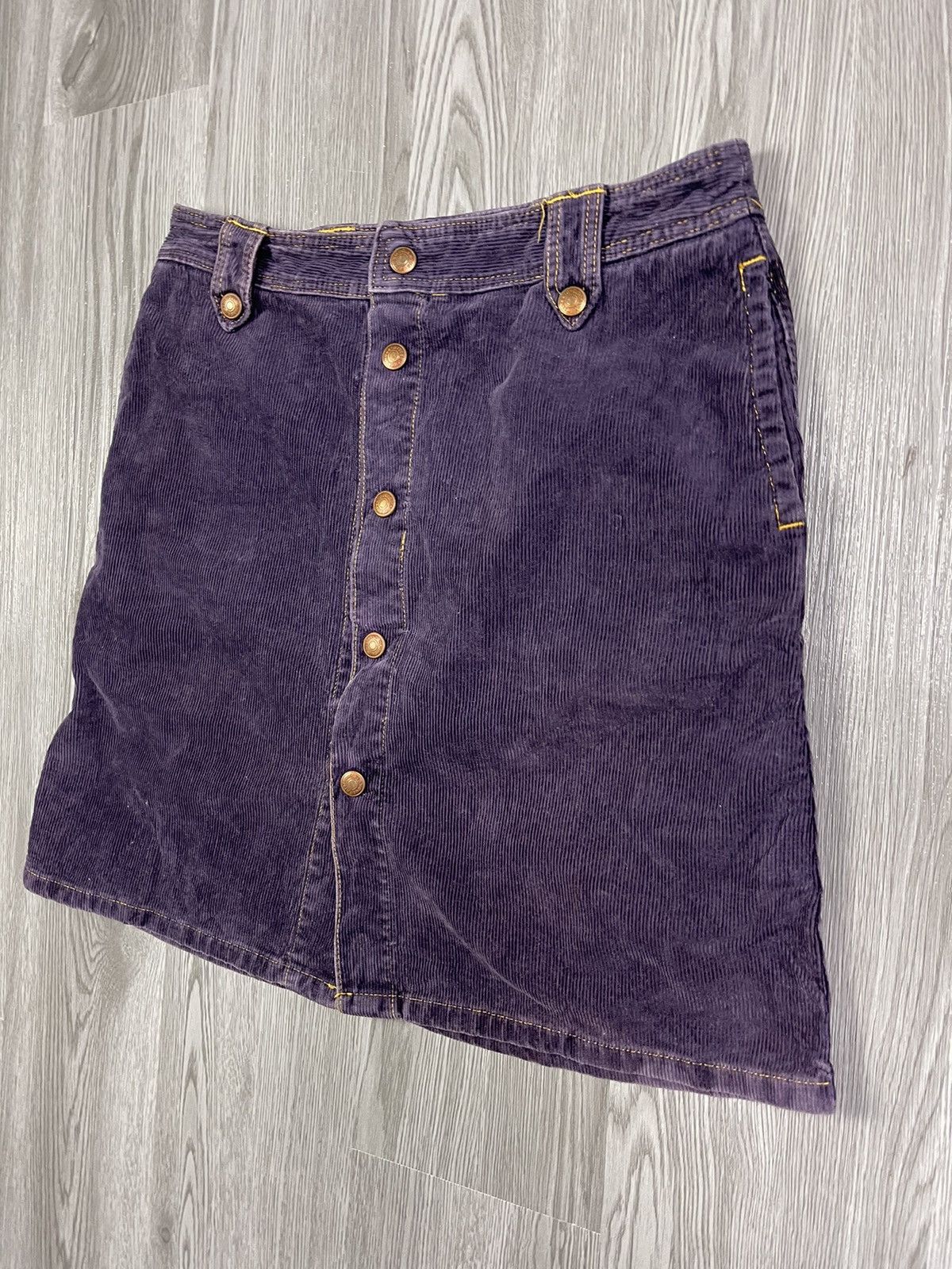 Hysteric Glamour Hysteric Glamour in purple cudroy middle button wrap skirt Size 29" - 7 Thumbnail