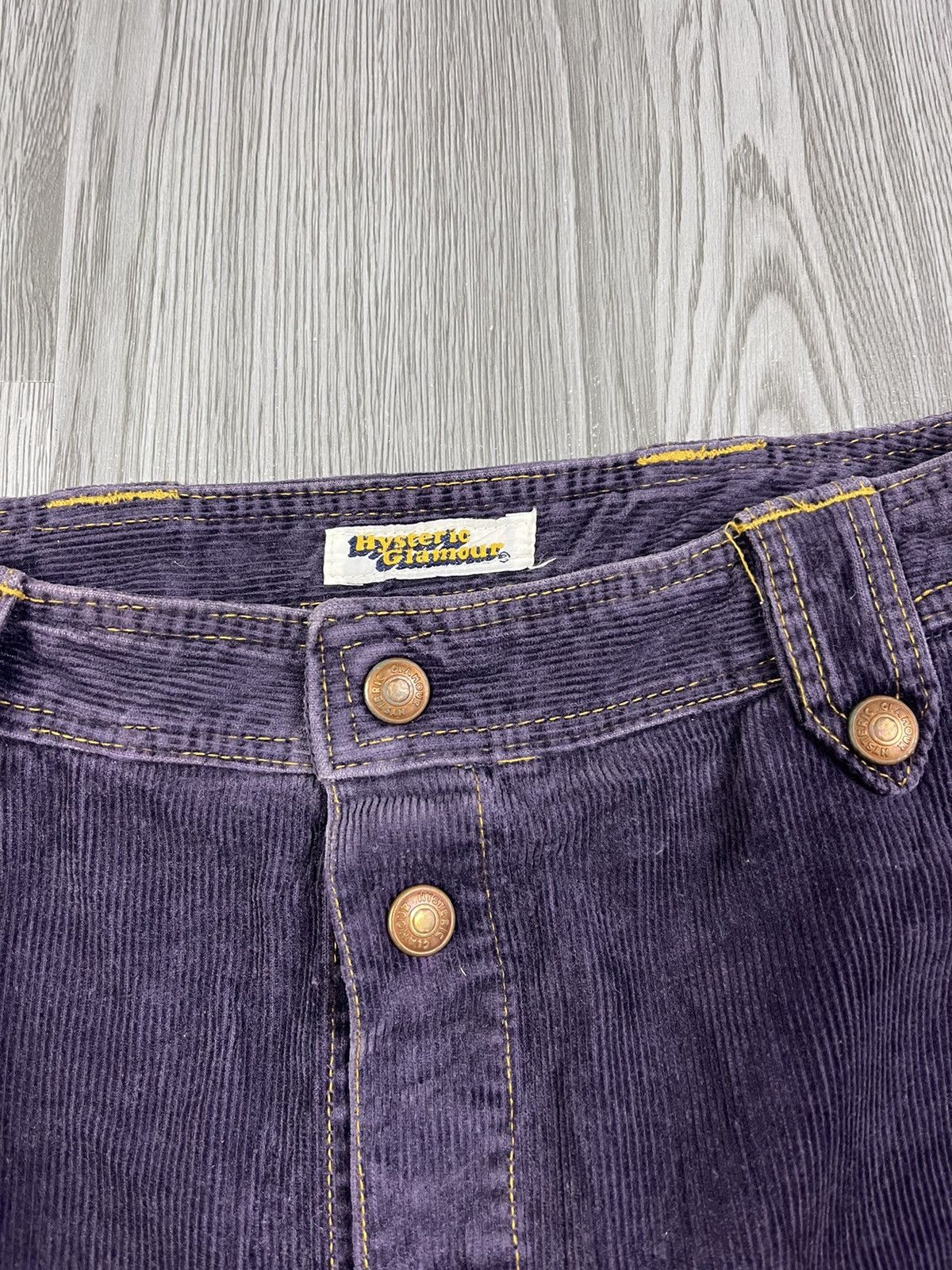 Hysteric Glamour Hysteric Glamour in purple cudroy middle button wrap skirt Size 29" - 3 Thumbnail