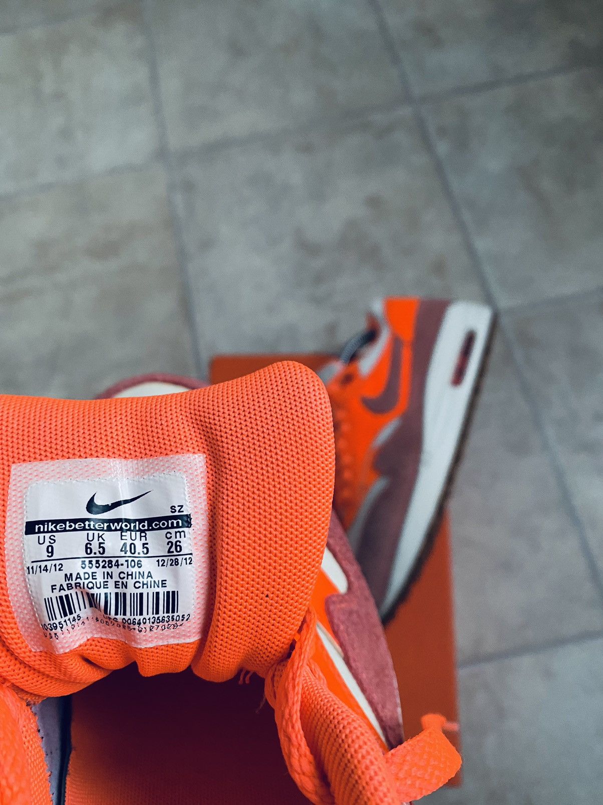 Nike × Parra NikeLab Air Max1 Vintage 2013 Atmos Fragment Supreme ACG Tn Size US 7.5 / EU 40-41 - 11 Thumbnail