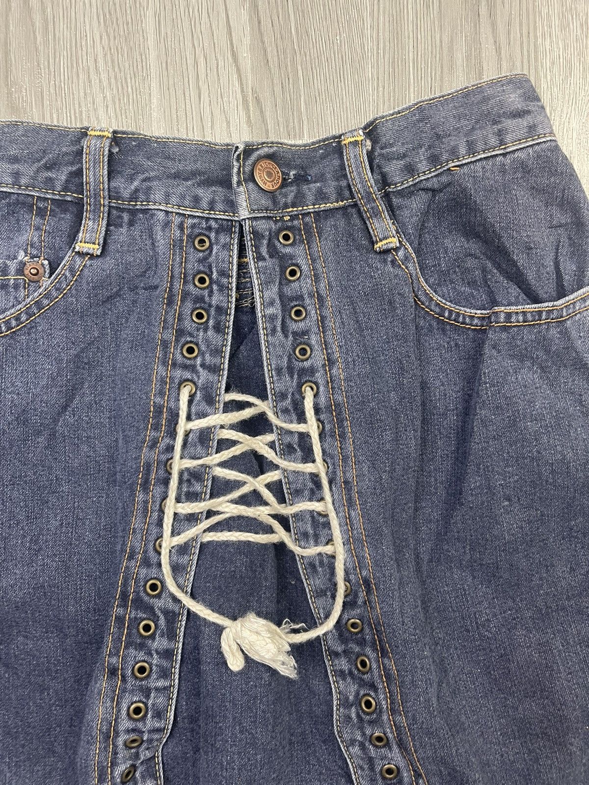 Hysteric Glamour Hysteric Glamour Kinky Rope detailed Denim Skirt Size 26" / US 2 / IT 38 - 3 Thumbnail