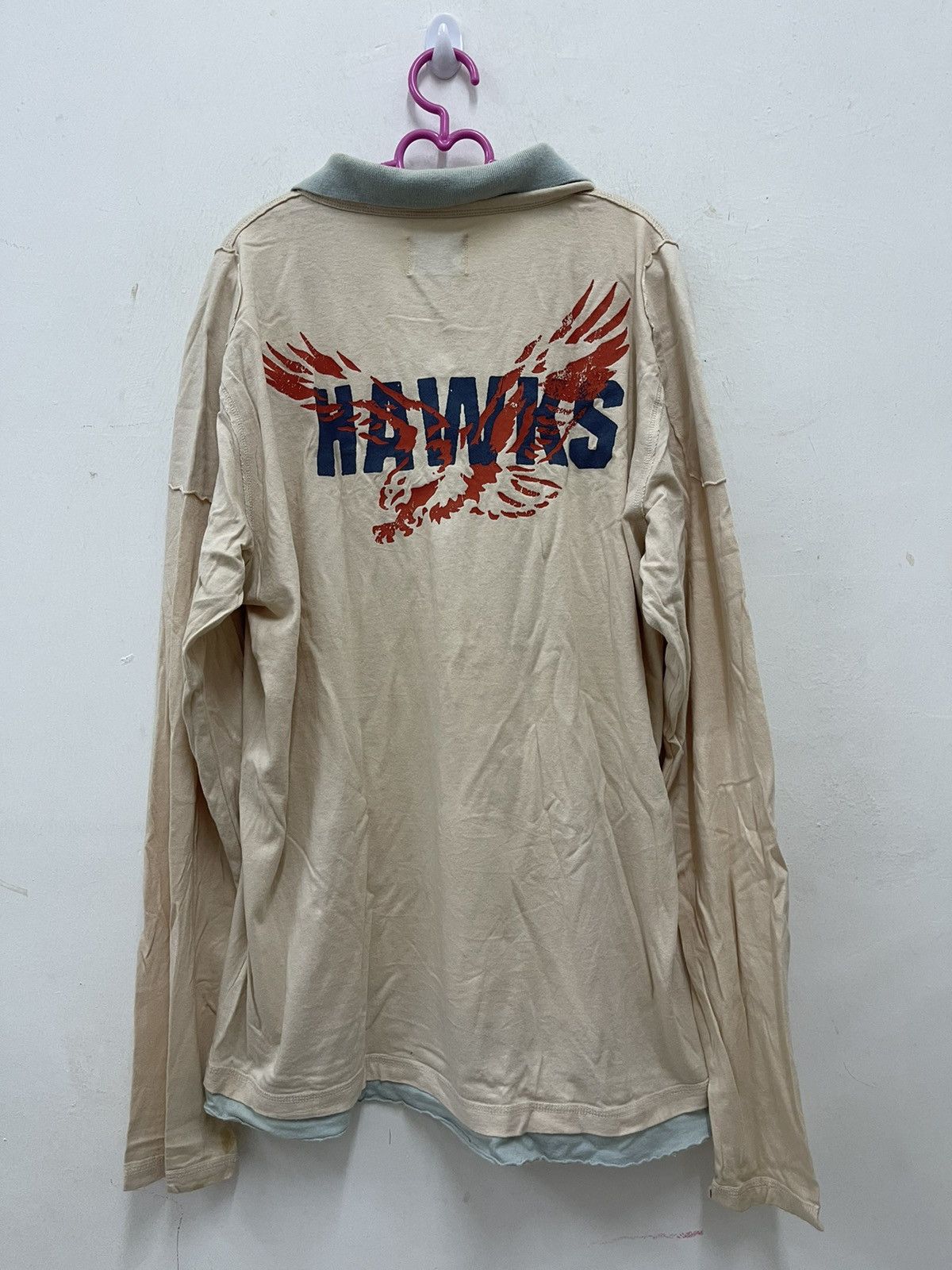 Replay Rare Vintage REPLAY Hawks Long Sleeve Polo Tee Size US XXL / EU 58 / 5 - 7 Thumbnail