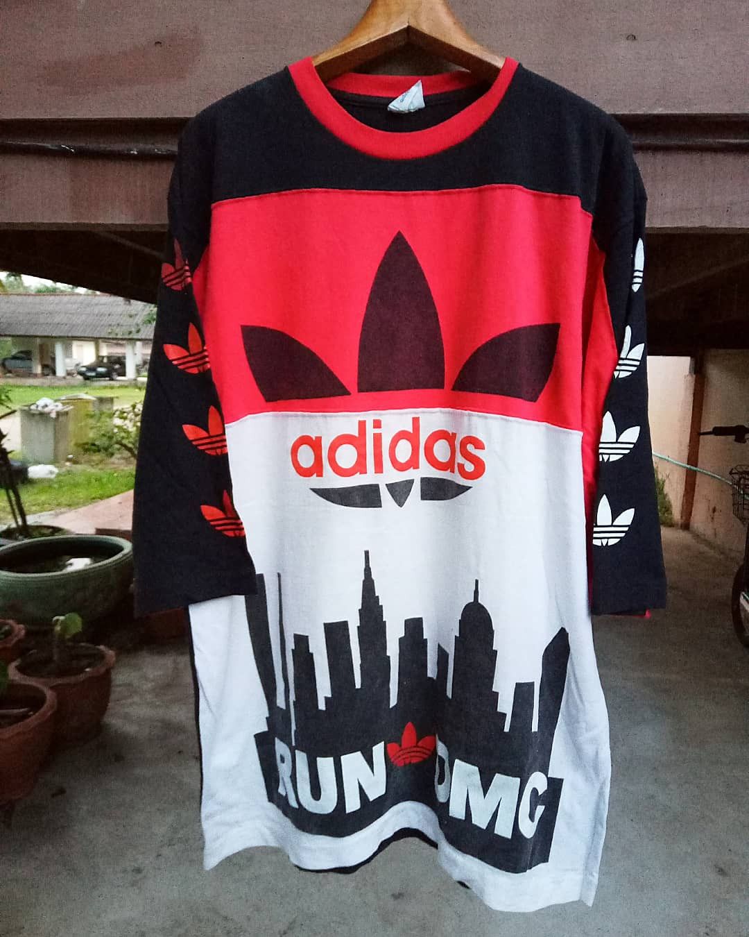 Adidas Vintage 90s Adidas Run Dmc bands hiphop raptees Size US XL / EU 56 / 4 - 1 Thumbnail