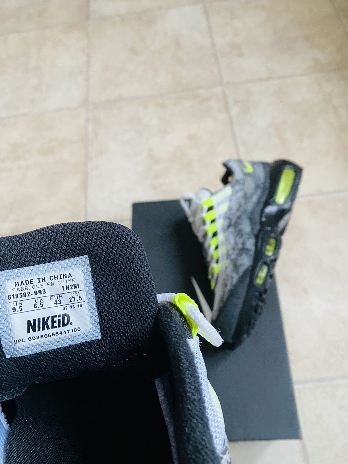 Japanese Brand × Nike × atmos NikeLab Air Max 95 🆔 Snakeskin Neon Tn Size US 9.5 / EU 42-43 - 11 Thumbnail