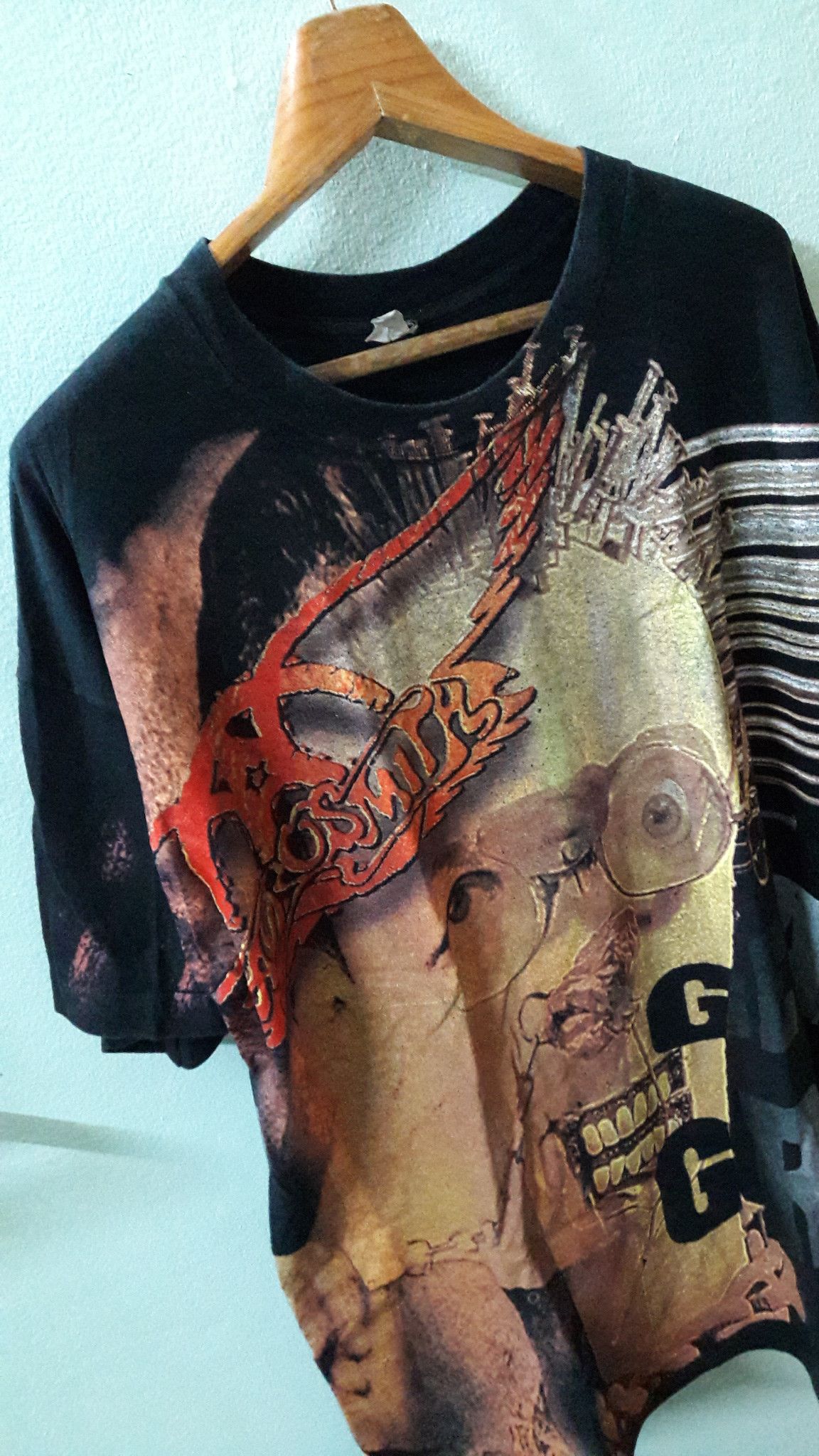 Aerosmith 90s Aerosmith All Overprint Single Stitching OG Size US XL / EU 56 / 4 - 6 Thumbnail