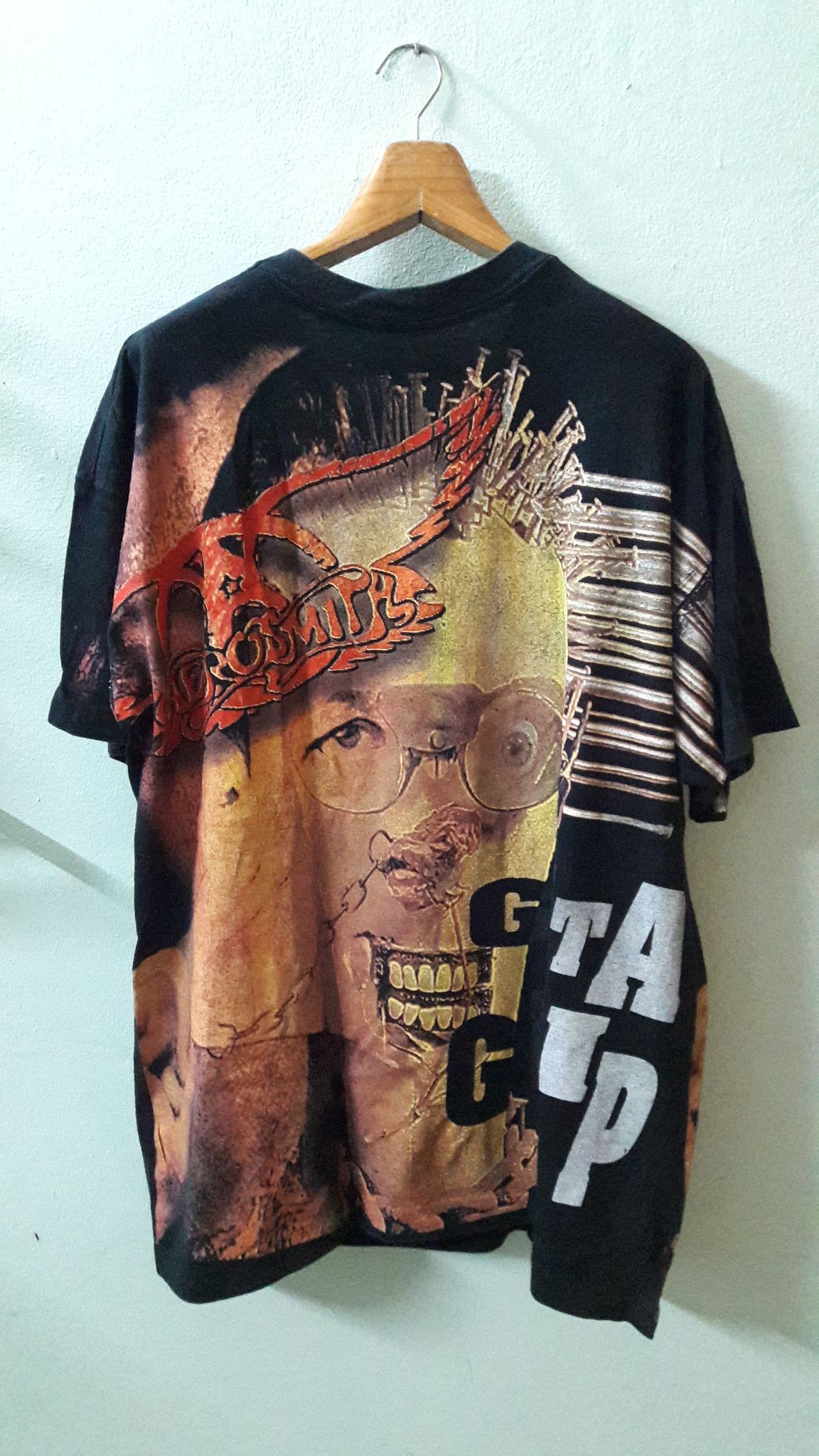Aerosmith 90s Aerosmith All Overprint Single Stitching OG Size US XL / EU 56 / 4 - 2 Thumbnail