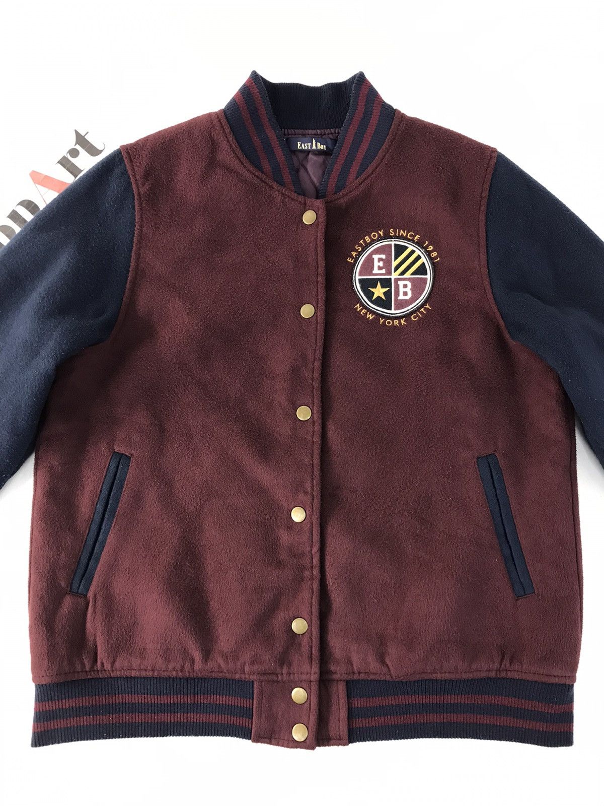 Vintage Eastboy Since 1981 Varsity Jacket Snap Button
