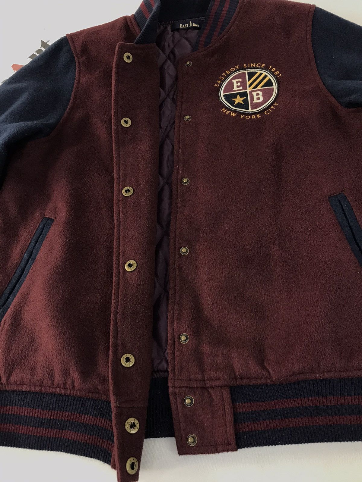 Vintage Eastboy Since 1981 Varsity Jacket Snap Button