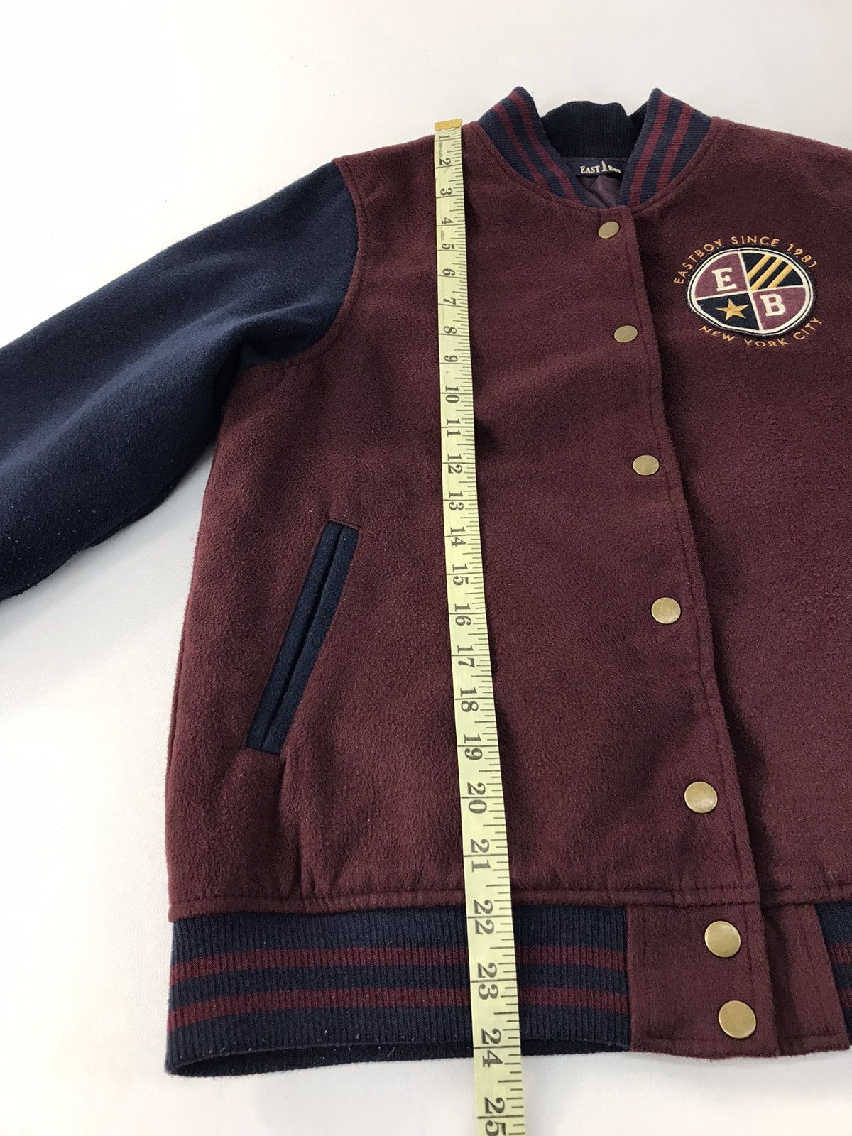 Vintage Eastboy Since 1981 Varsity Jacket Snap Button