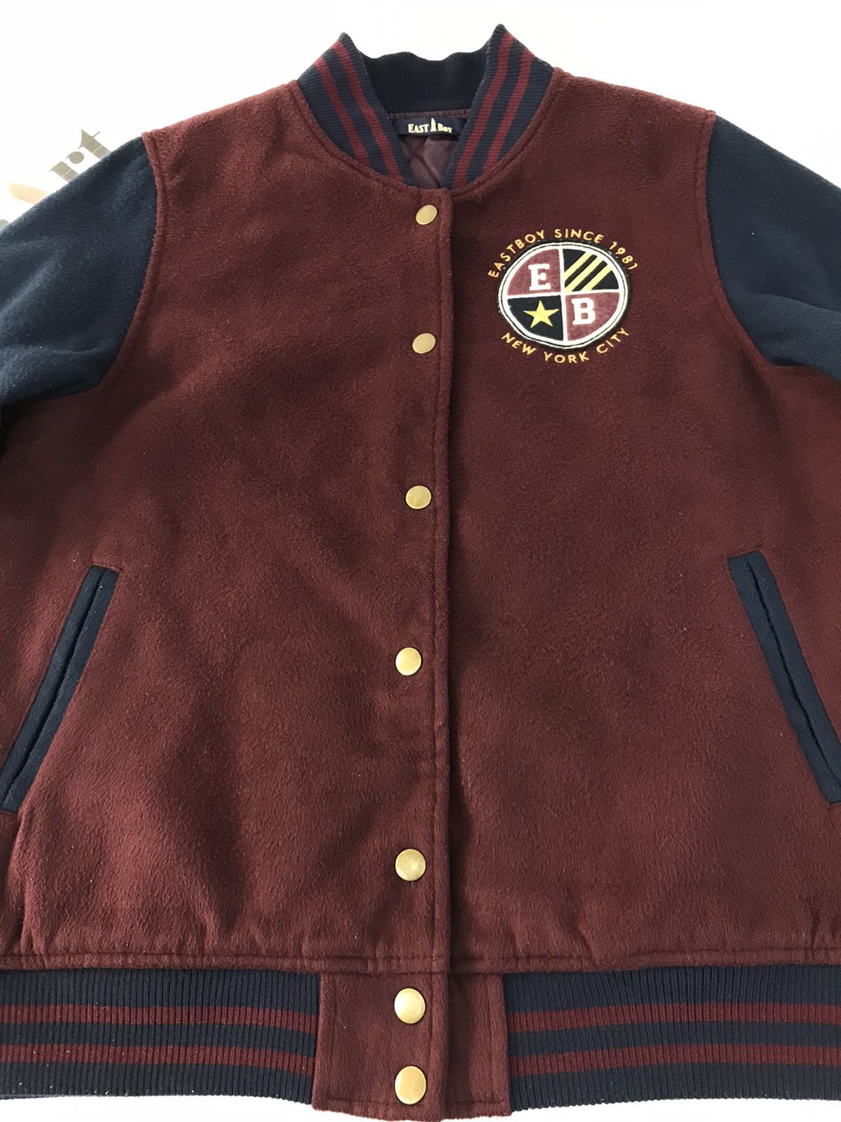 Vintage Eastboy Since 1981 Varsity Jacket Snap Button