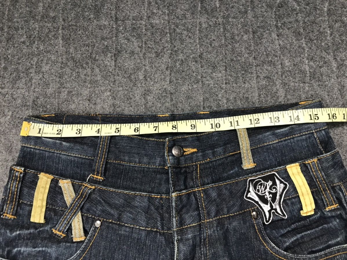 Japanese Brand Mild Life Double Waist Distressed Pieces The Skull Jeans Size US 31 - 18 Thumbnail