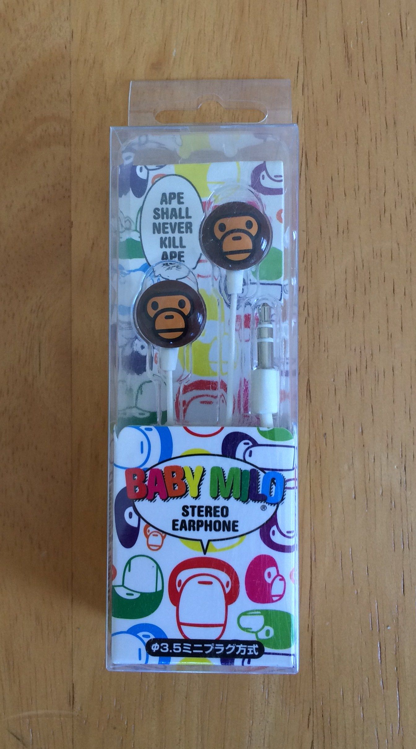 image of New S/s 2009 Bape Baby Milo Stereo Earphones in White, Men's