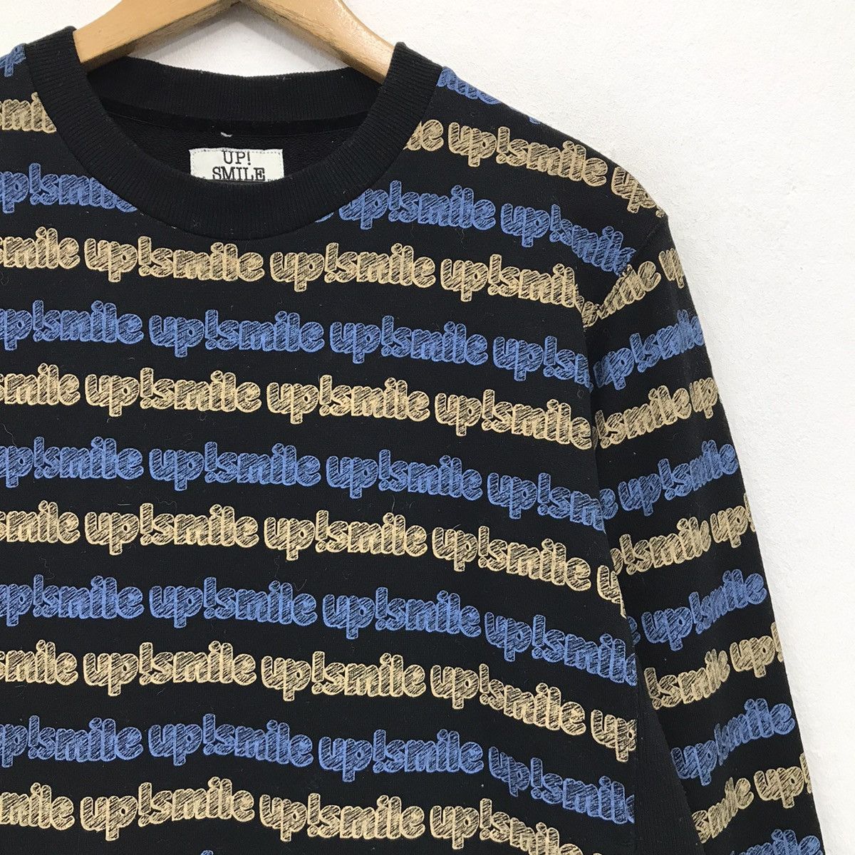 Japanese Brand × Vintage Japanese Brand Up Smile Stripes Sweatshirt Size US M / EU 48-50 / 2 - 6 Thumbnail