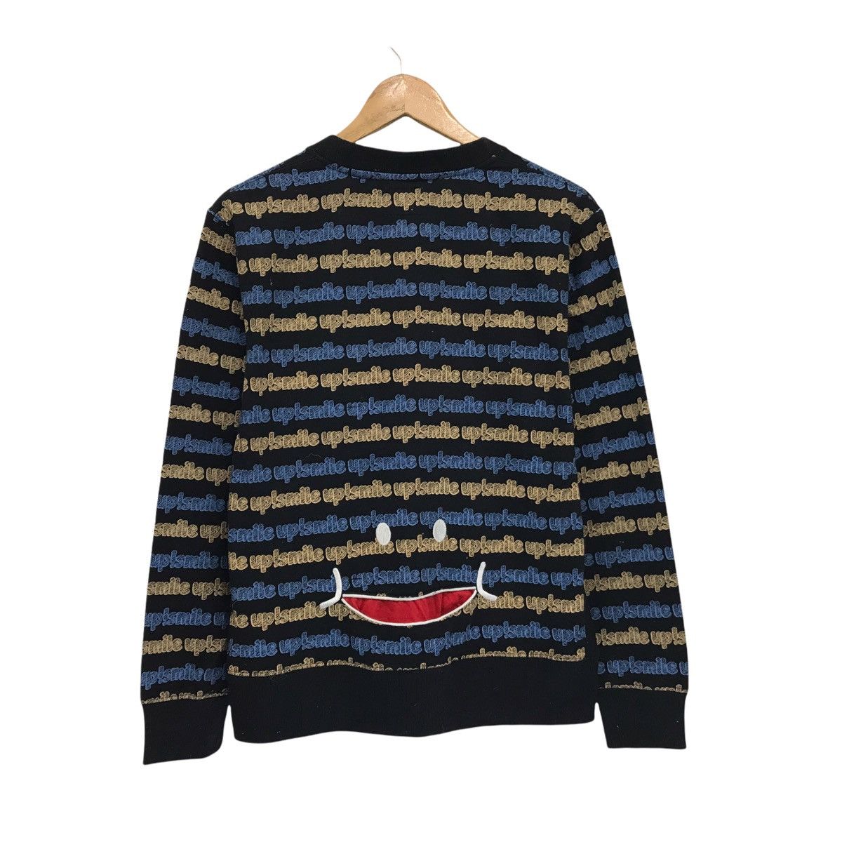 Japanese Brand × Vintage Japanese Brand Up Smile Stripes Sweatshirt Size US M / EU 48-50 / 2 - 2 Thumbnail