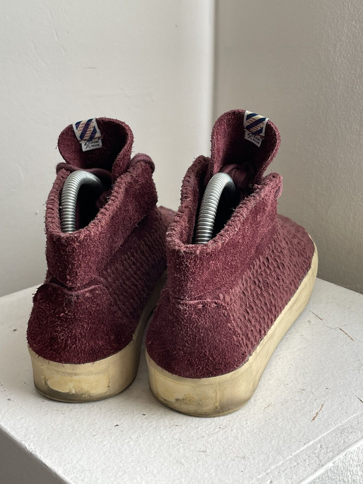 Visvim Visvim Tabi Sashiko Folk Burgandy Size US 8 / EU 41 - 3 Thumbnail