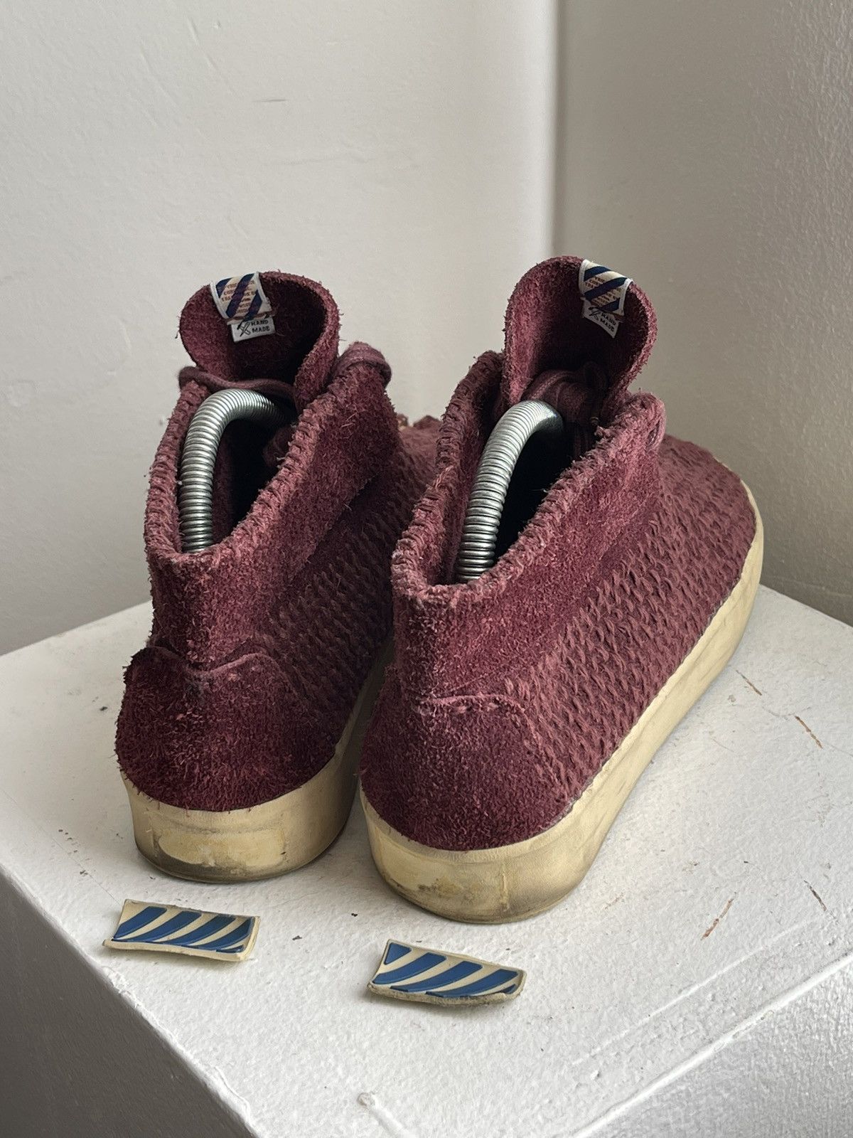 Visvim Visvim Tabi Sashiko Folk Burgandy Size US 8 / EU 41 - 4 Thumbnail