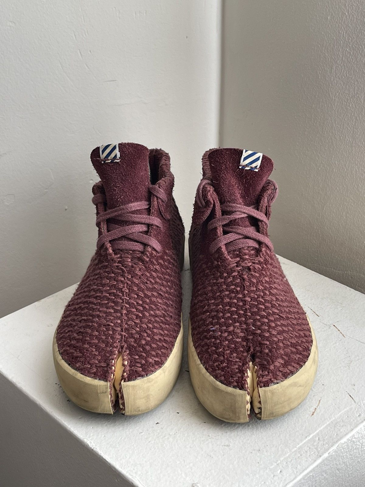 Visvim Visvim Tabi Sashiko Folk Burgandy Size US 8 / EU 41 - 2 Thumbnail