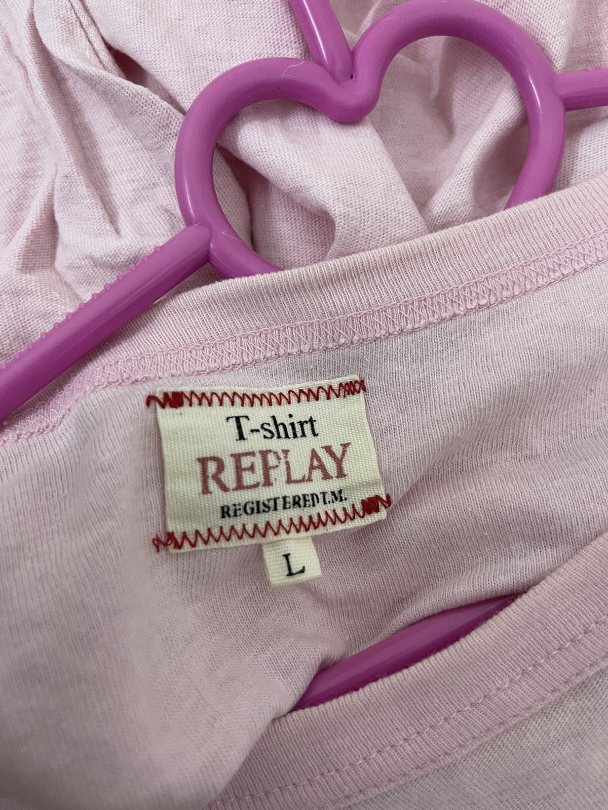 Replay Rare Vintage REPLAY Spell Out Embroidered Tee Size US L / EU 52-54 / 3 - 4 Thumbnail
