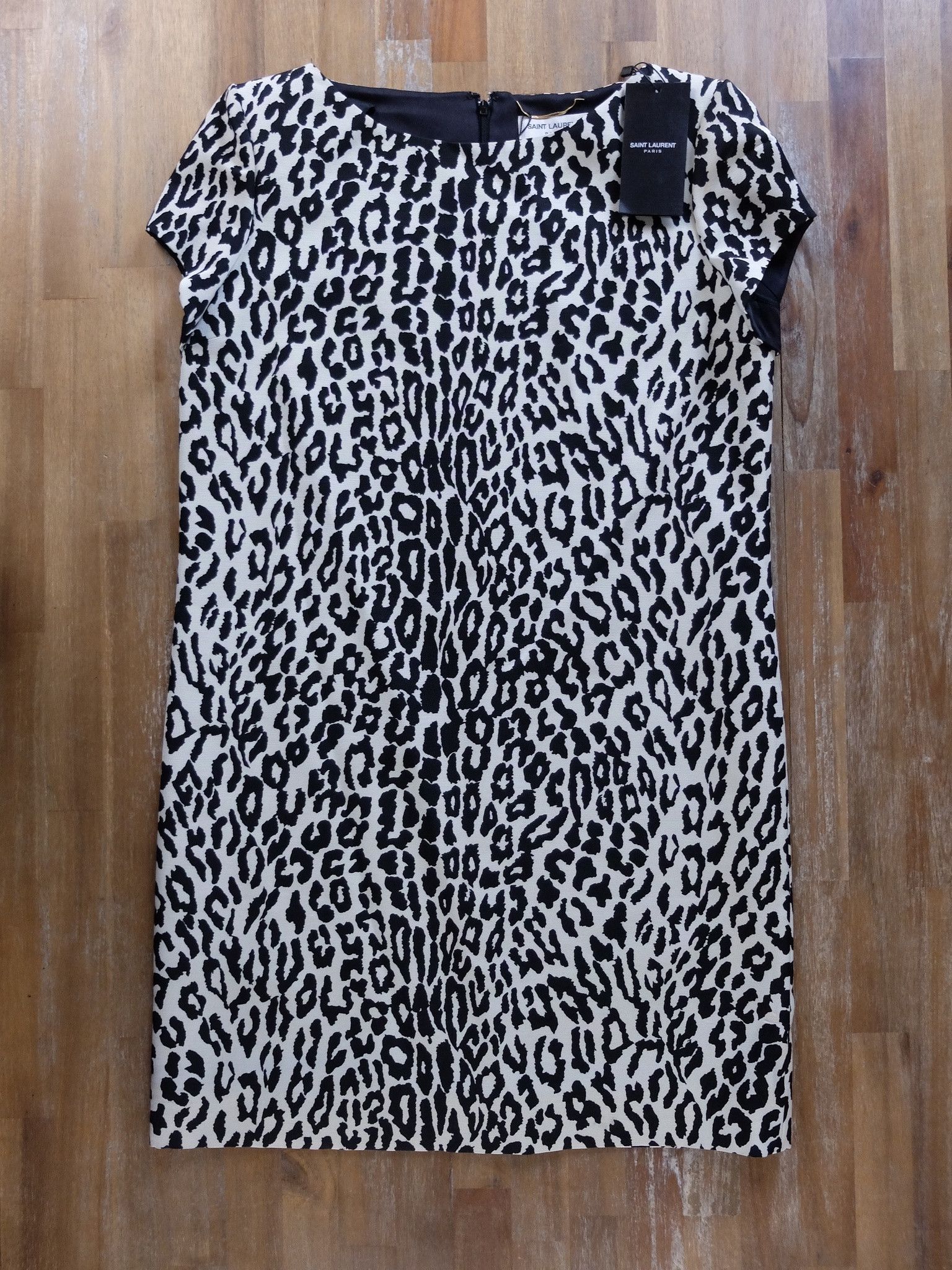 Saint Laurent Paris SAINT LAURENT leopard animal print mini dress 40 FR / 8 US q Size M / US 6-8 / IT 42-44 - 1 Thumbnail