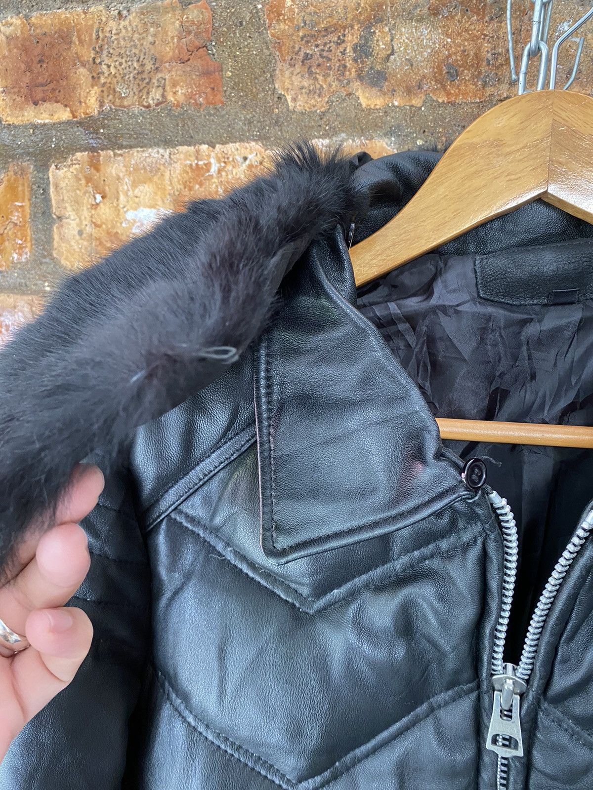JACKROSE Vtg JACKROSE Japan (W) sheepskin rabbit fur puffer leather Size US M / EU 48-50 / 2 - 9 Thumbnail