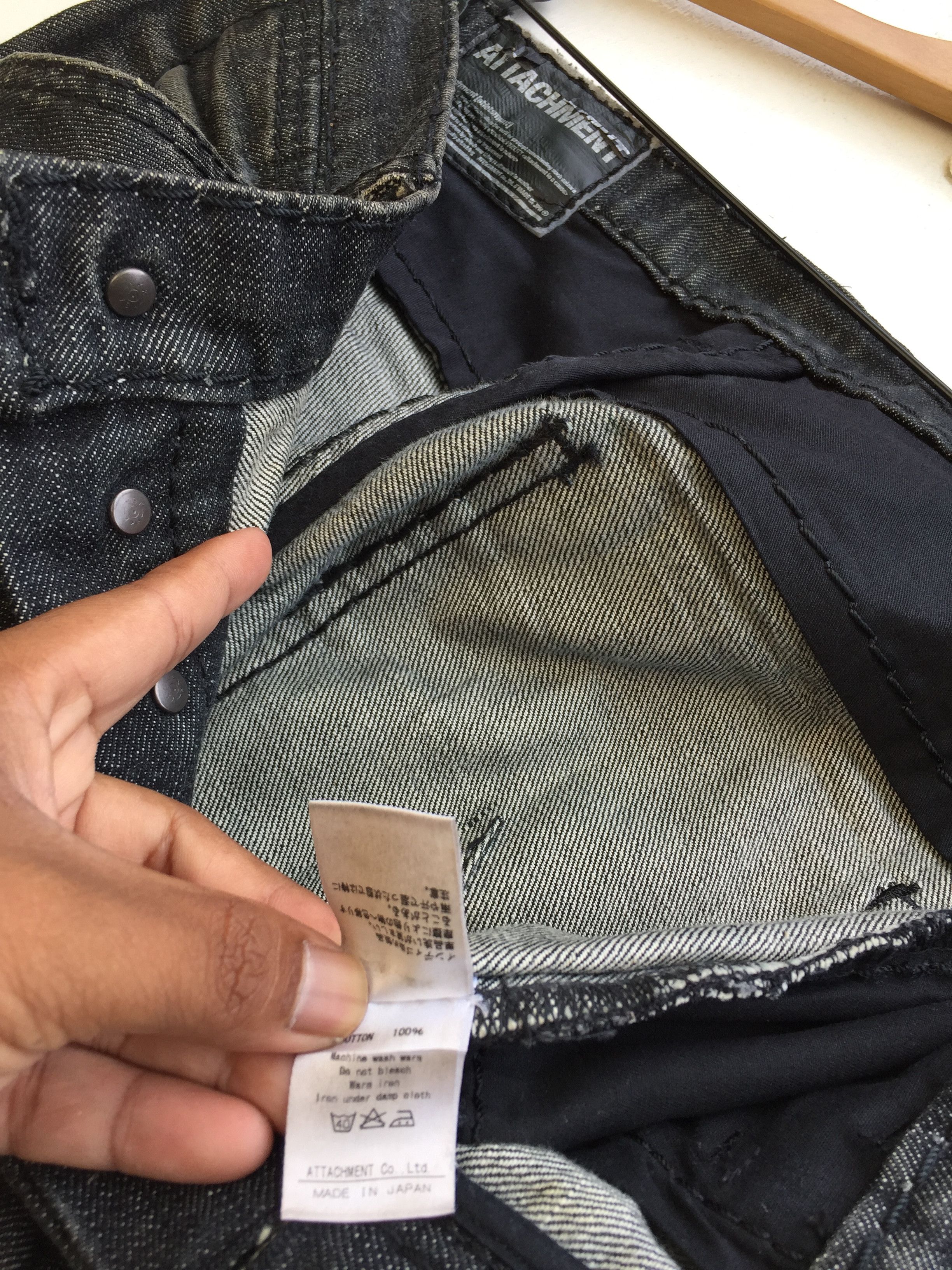 Attachment Archival ATTACHMENT Kazuyuki Kumagai Curve Denim Jeans Size US 31 - 14 Thumbnail