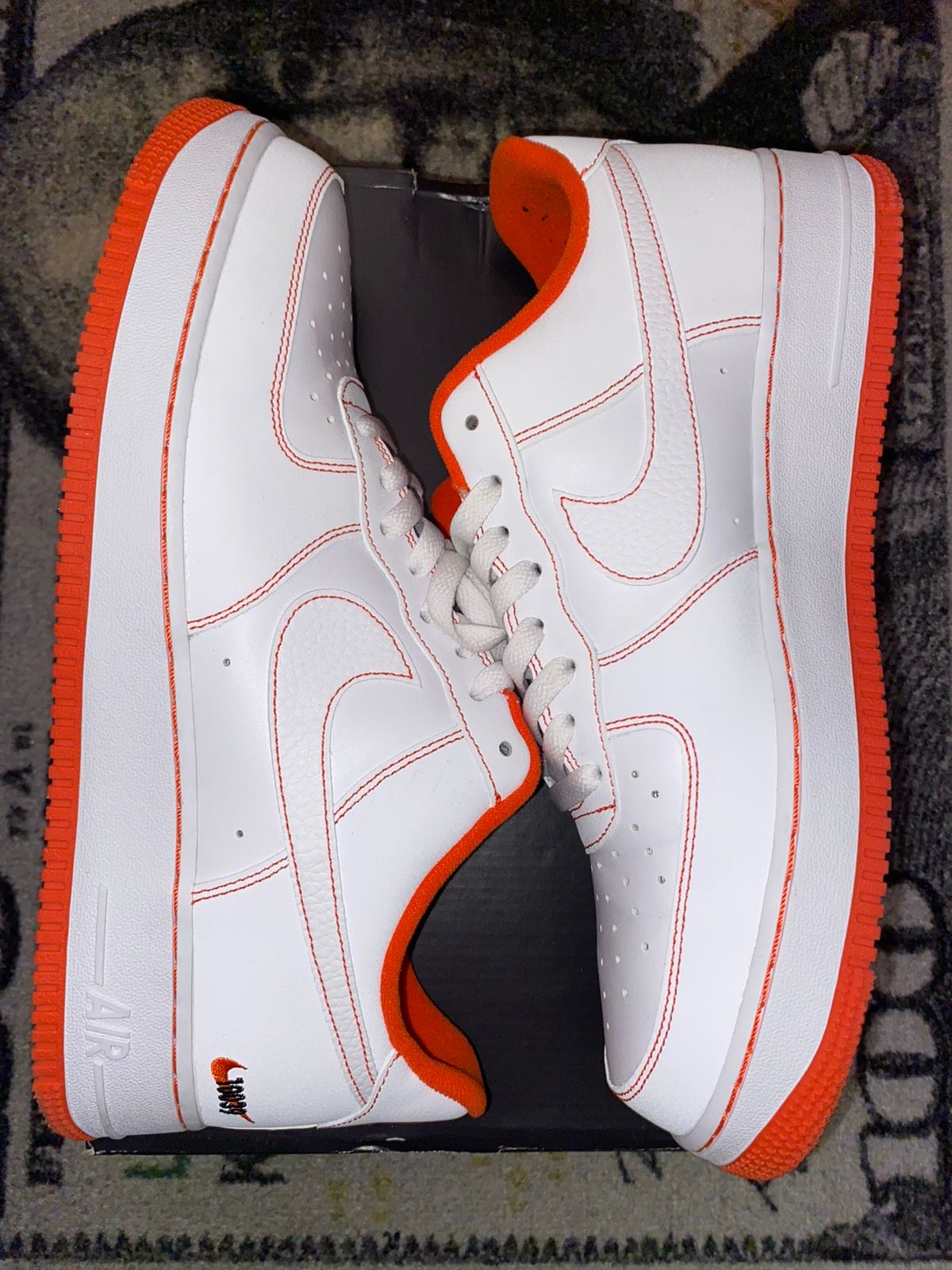 Pre-owned Nike Air Force 1 Low Rucker Park (2020) Shoes In White Orange