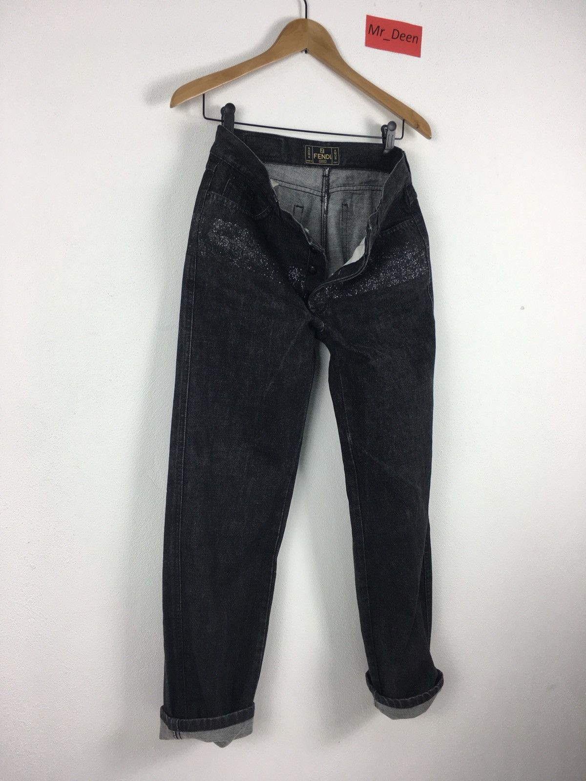 Vintage 90s FENDI Roma Glitter Jeans
