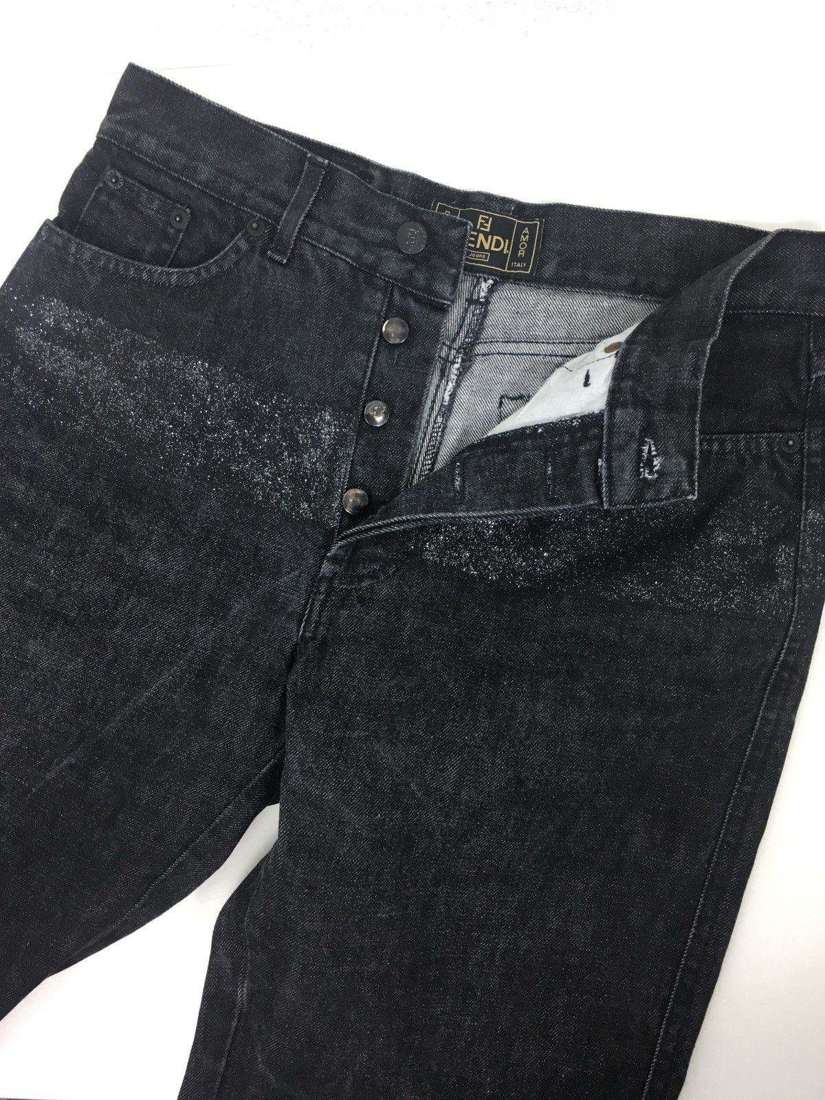 Vintage 90s FENDI Roma Glitter Jeans